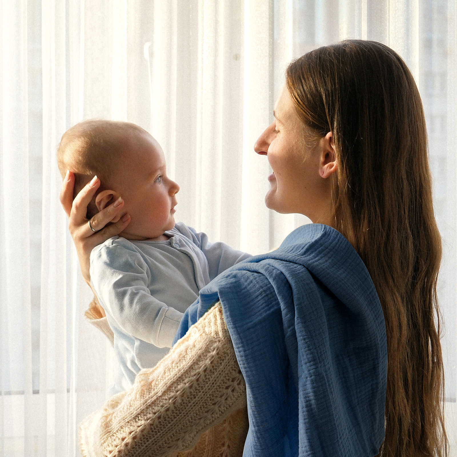 Muslin Swaddle Blankets 5-Pack, 23.5"x23.5" - Forest 