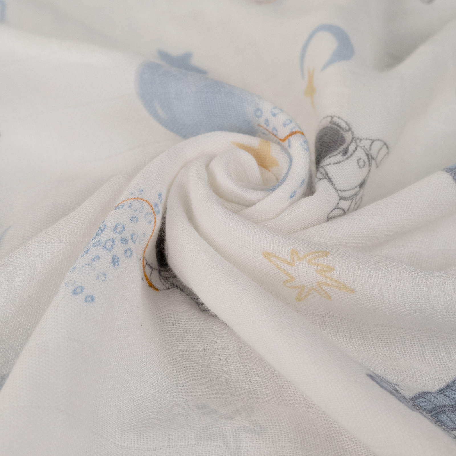 Muslin Swaddle Blankets 6-Pack, 27 X 27" - Astronaut
