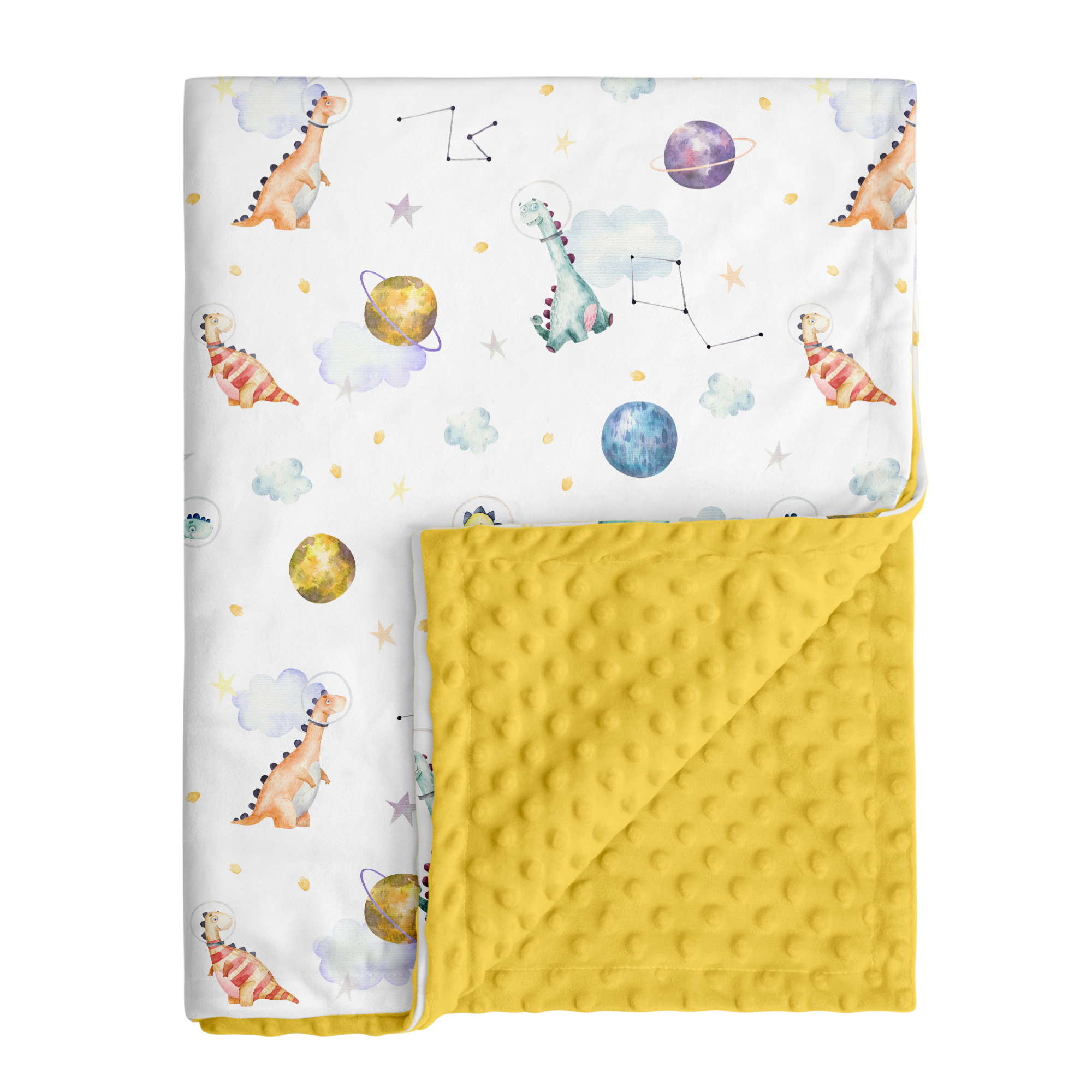 Dinosaur Space Explorer | Fleece Plush Dot Blanket | 30''*40''