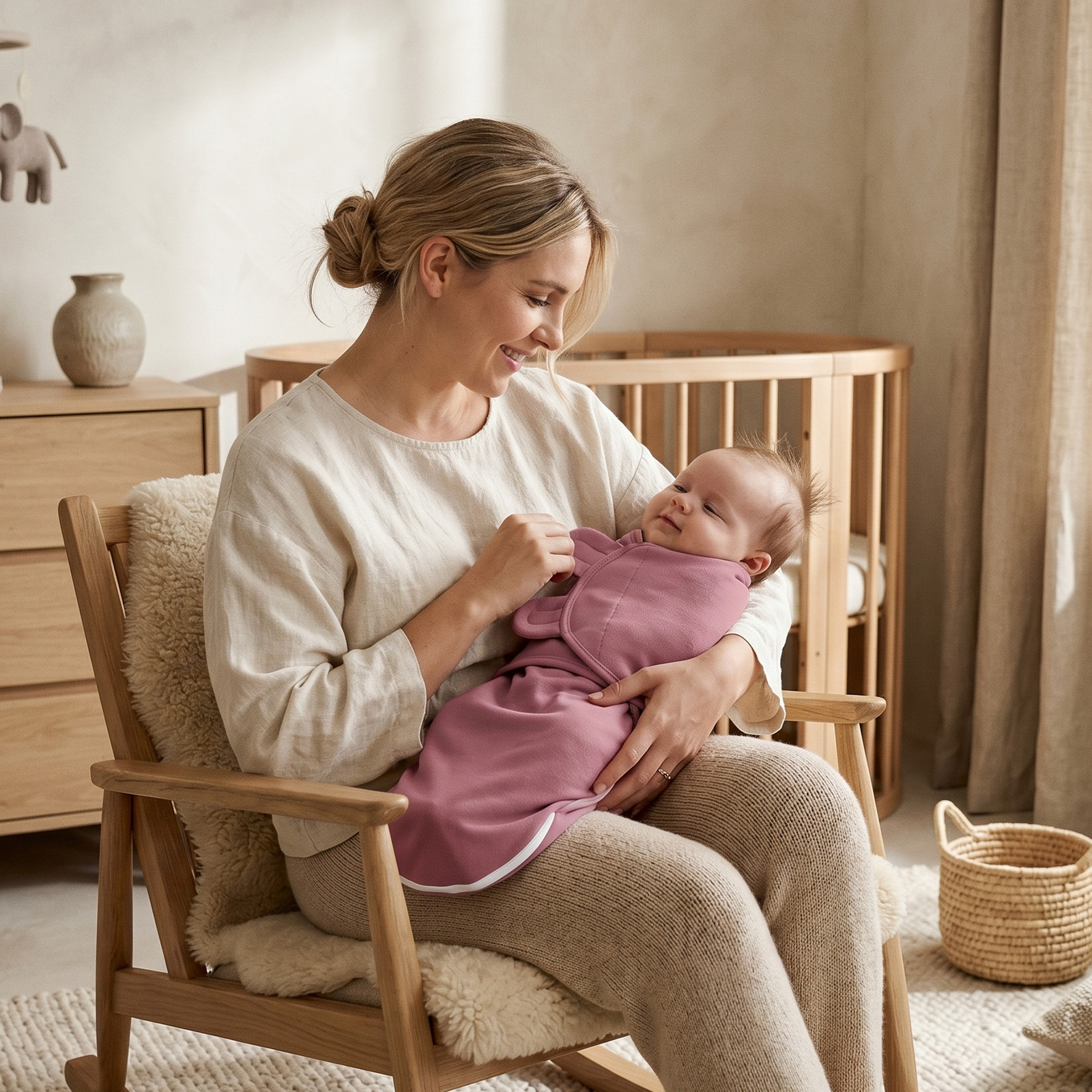 Rosy Dusk Radiance | Zipper Swaddle Wrap 3 Pack | 0-3 Months