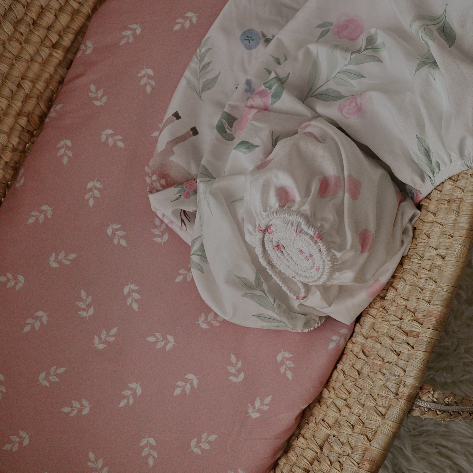 Deer & Rose | Soft Microfiber Fitted Change Pad Cover & Bassinet Sheets 4 Pack | 16''*32''