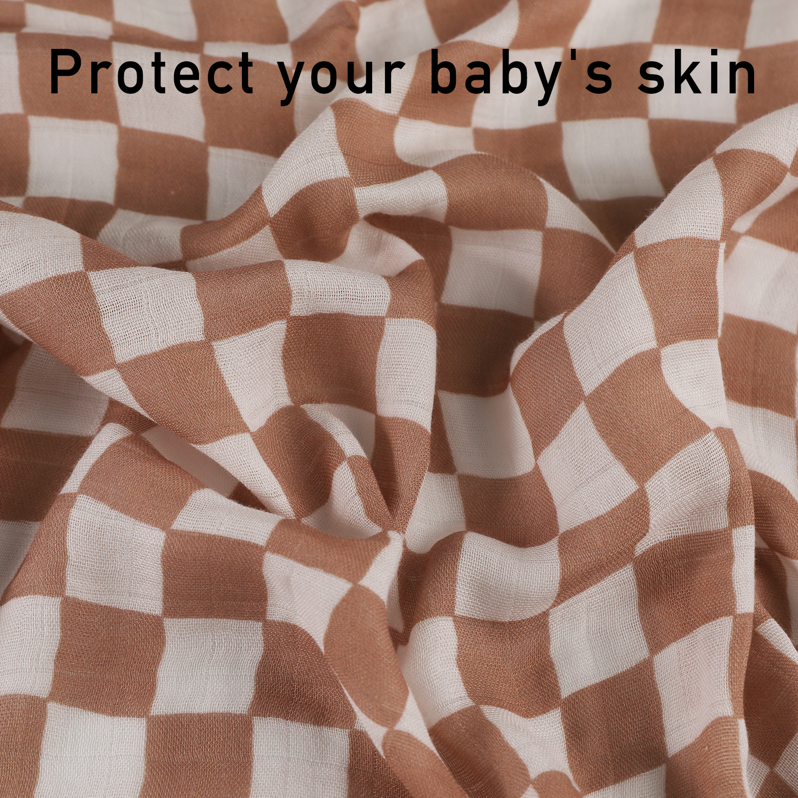 Muslin Swaddle Blankets 6-Pack, 27 X 27" - Christmas Bear