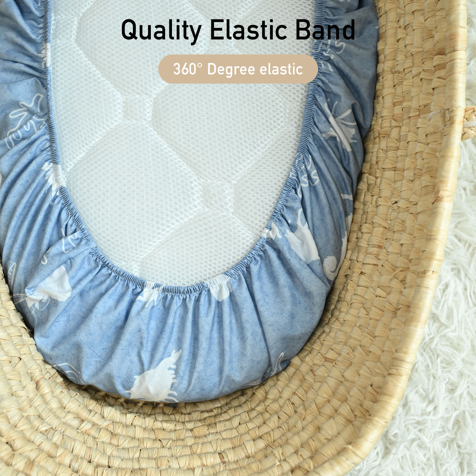 Ocean Wander | Soft Microfiber Fitted Change Pad Cover & Bassinet Sheets 4 Pack | 16''*32''