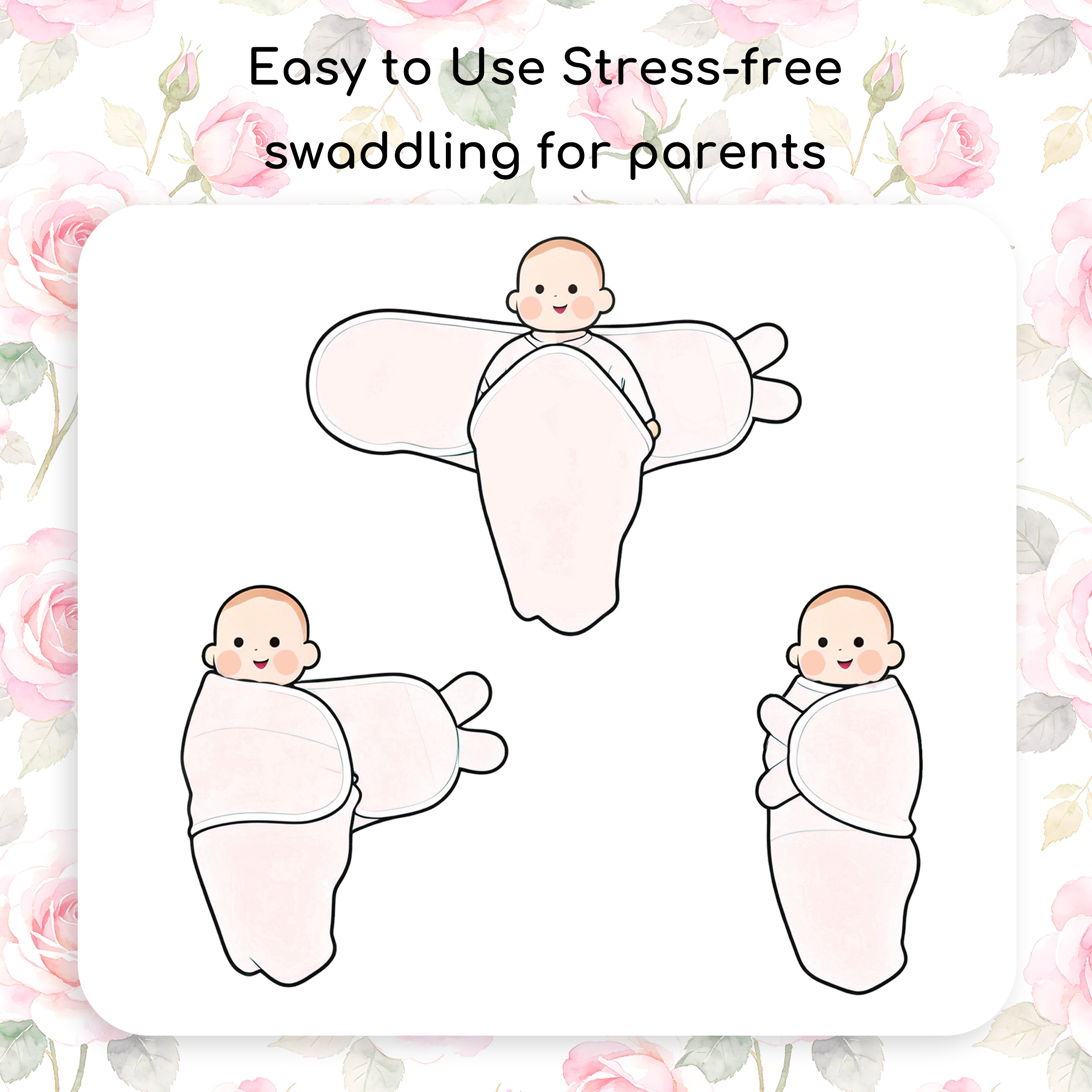 Pink Rose Bloom | Baby Swaddle 2-Pack | 0-3 Months