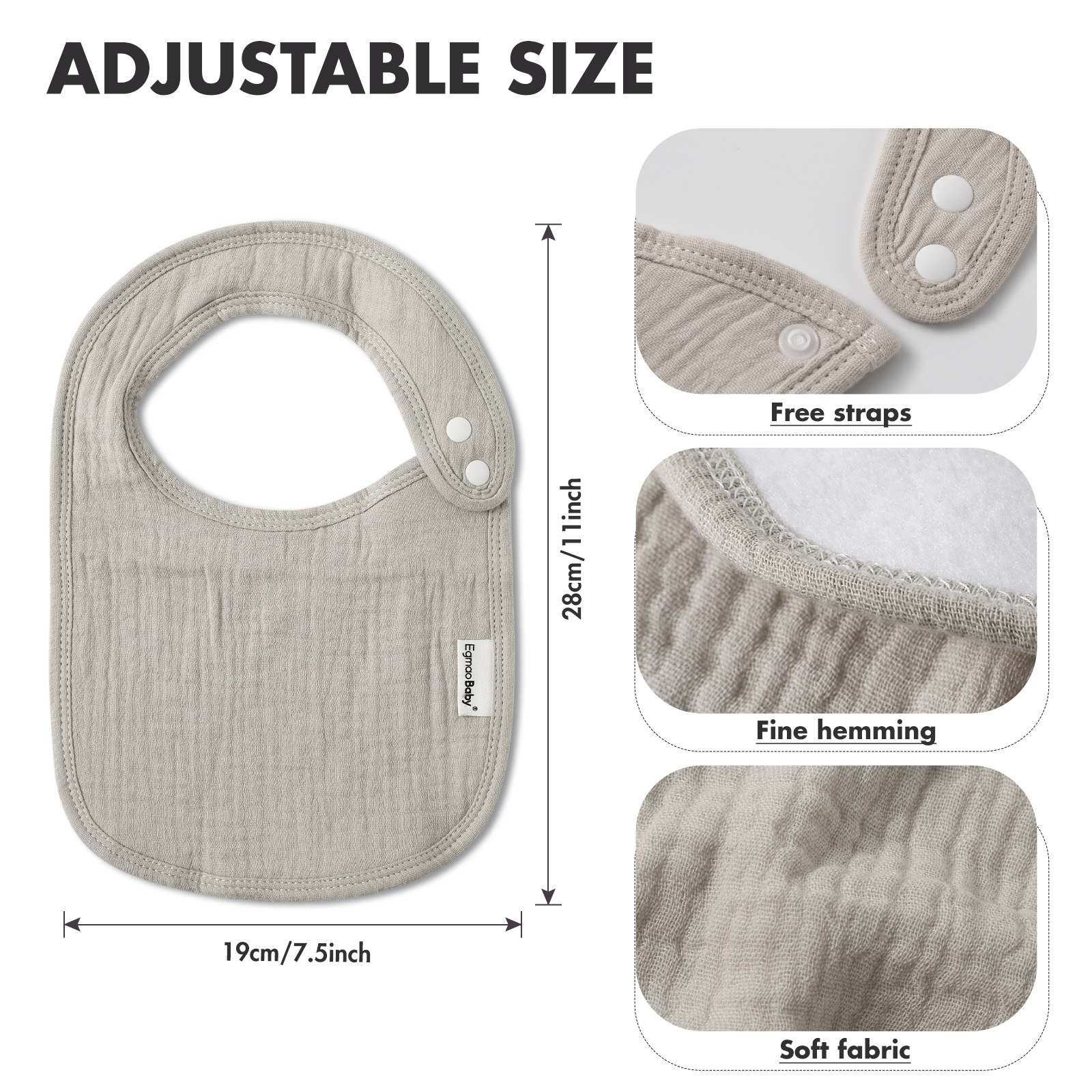 Pastel | Organic Cotton Bandana Bibs 5 Pack | 0-36 months