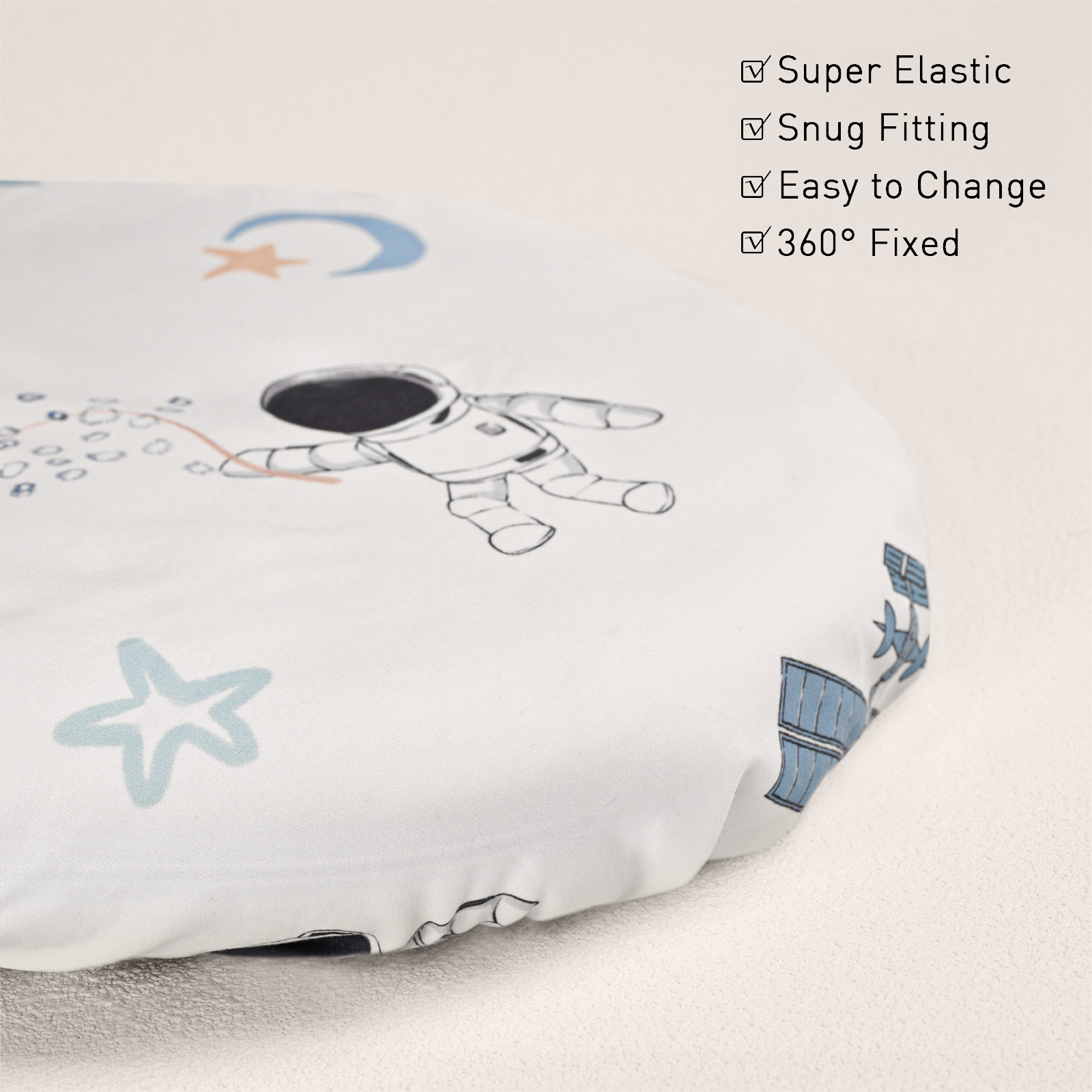 Astronaut | Soft Microfiber Fitted Change Pad Cover & Bassinet Sheets 4 Pack | 16''*32''