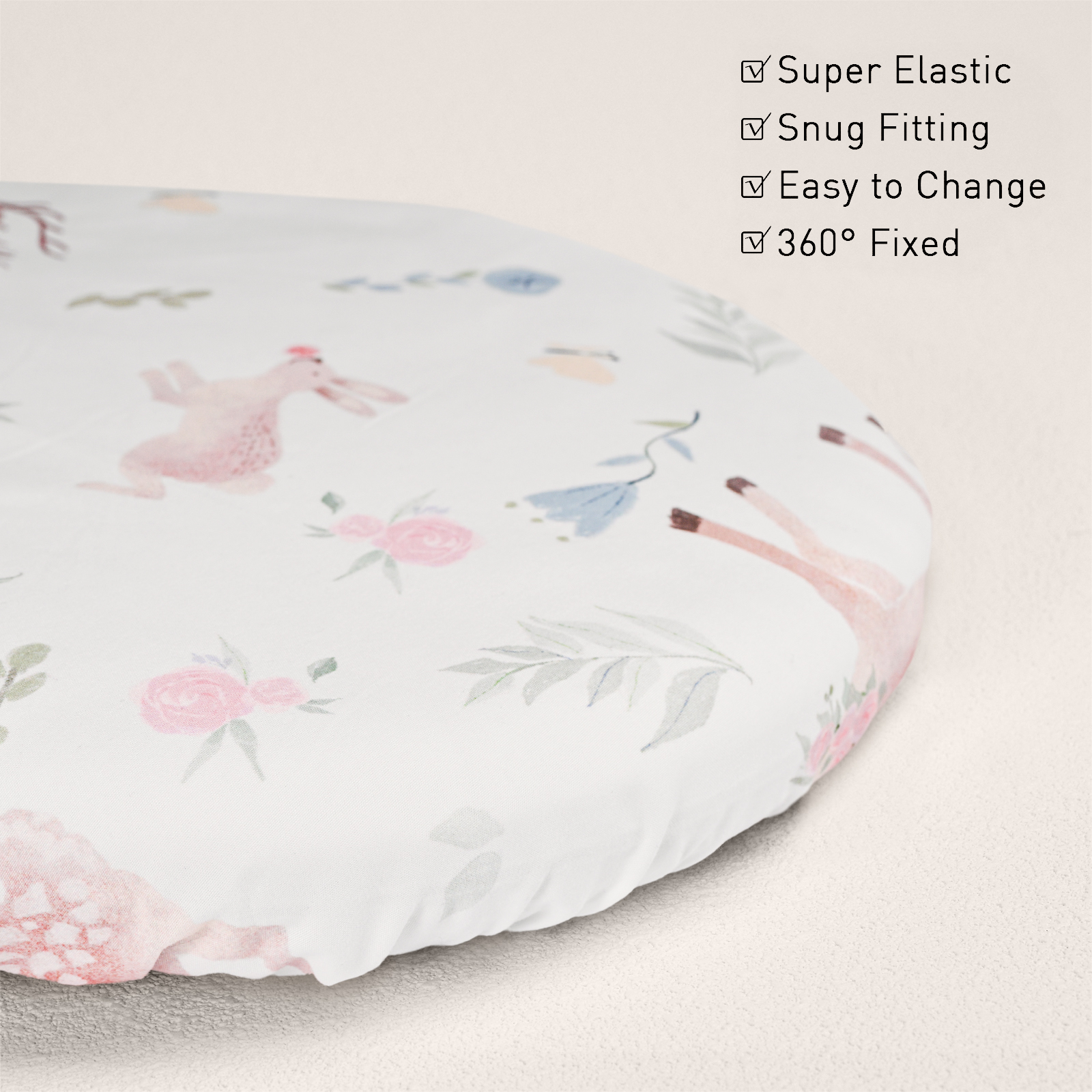 Deer & Rose | Soft Microfiber Fitted Change Pad Cover & Bassinet Sheets 4 Pack | 16''*32''