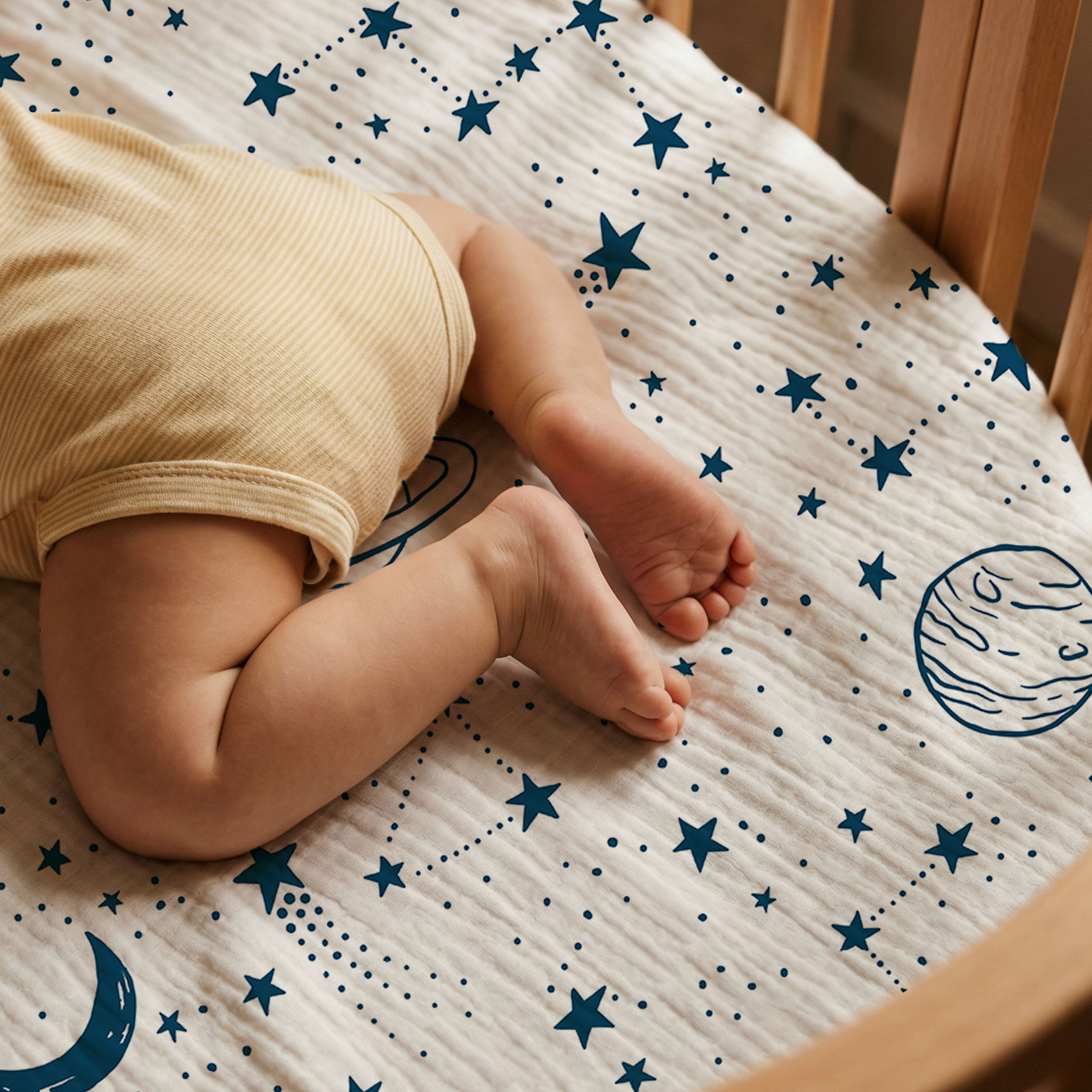 Planet | Muslin Bassinet Sheet 3-Pack | 33''*20''