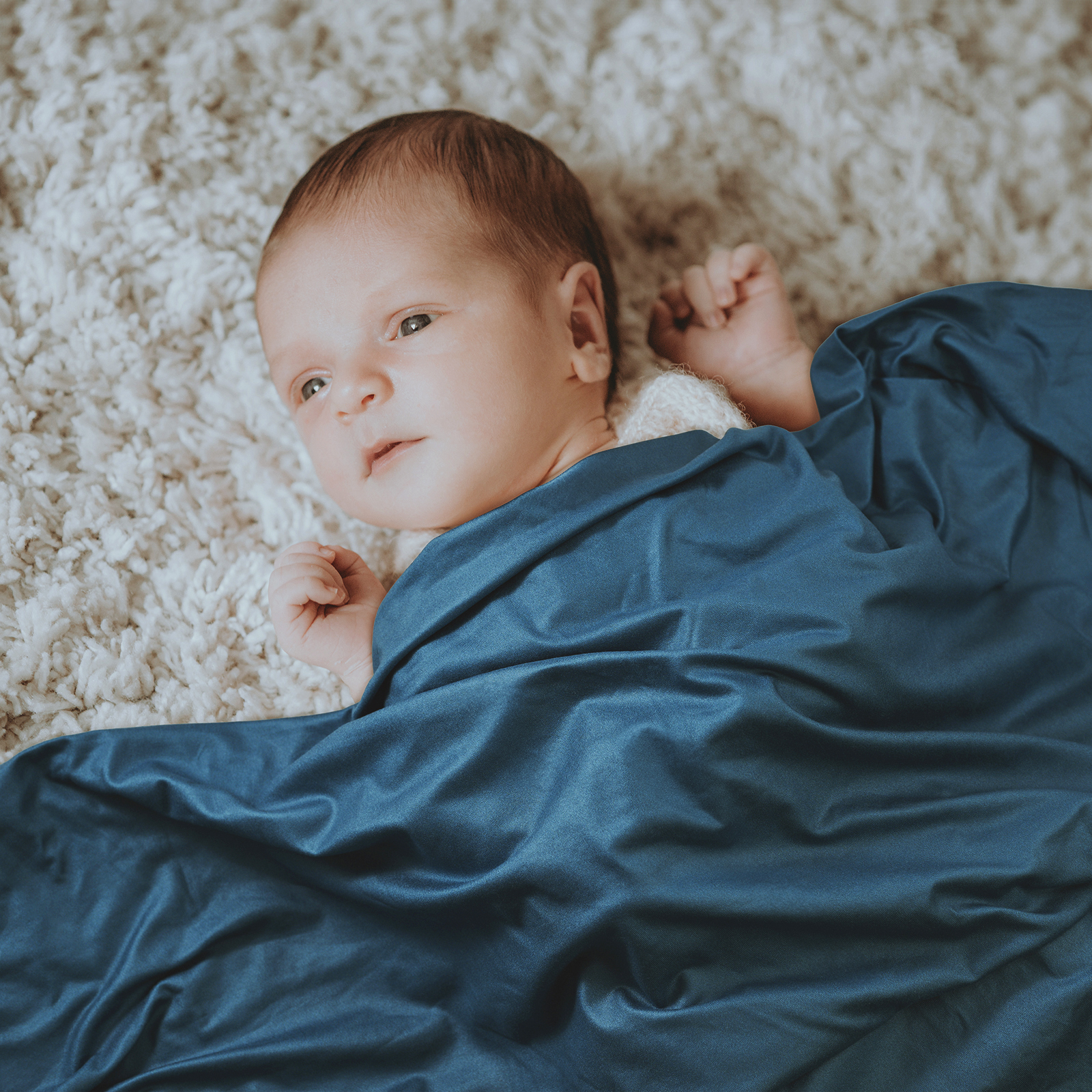 Indigo | Baby Swaddle and Hat Set | 33.5*43inch