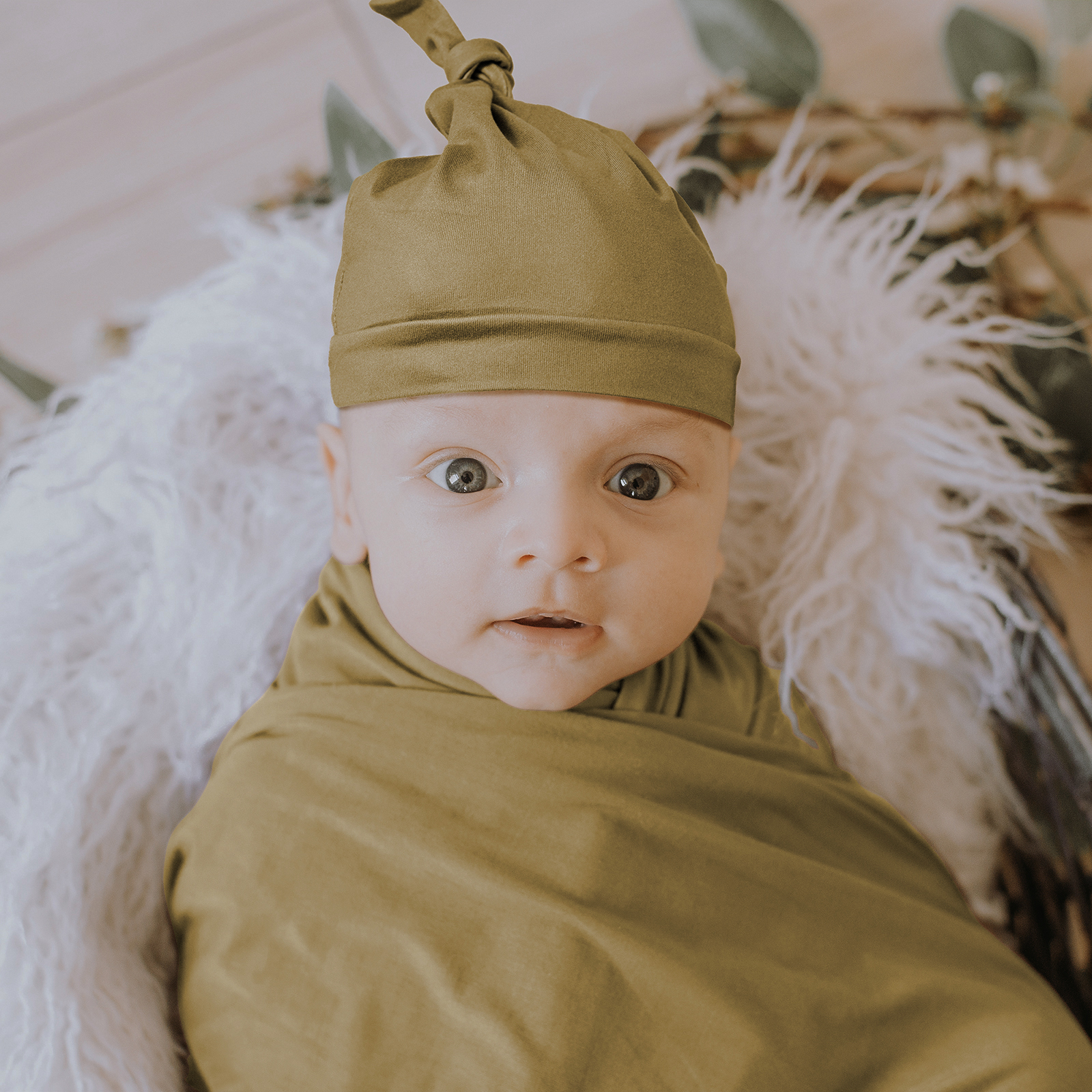 Ginger | Baby Swaddle and Hat Set | 33.5*43inch