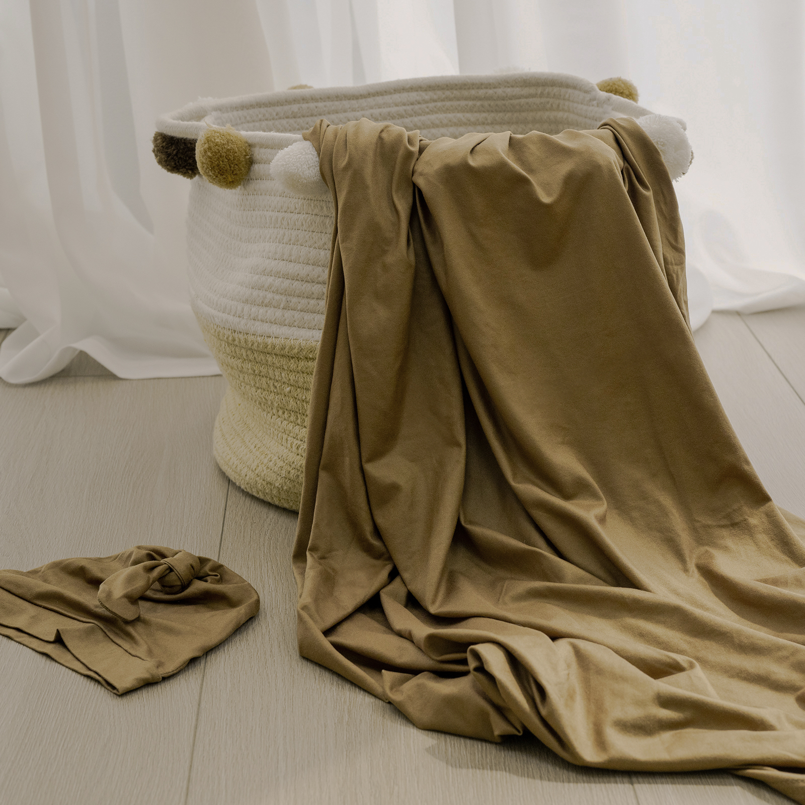 Ginger | Baby Swaddle and Hat Set | 33.5*43inch