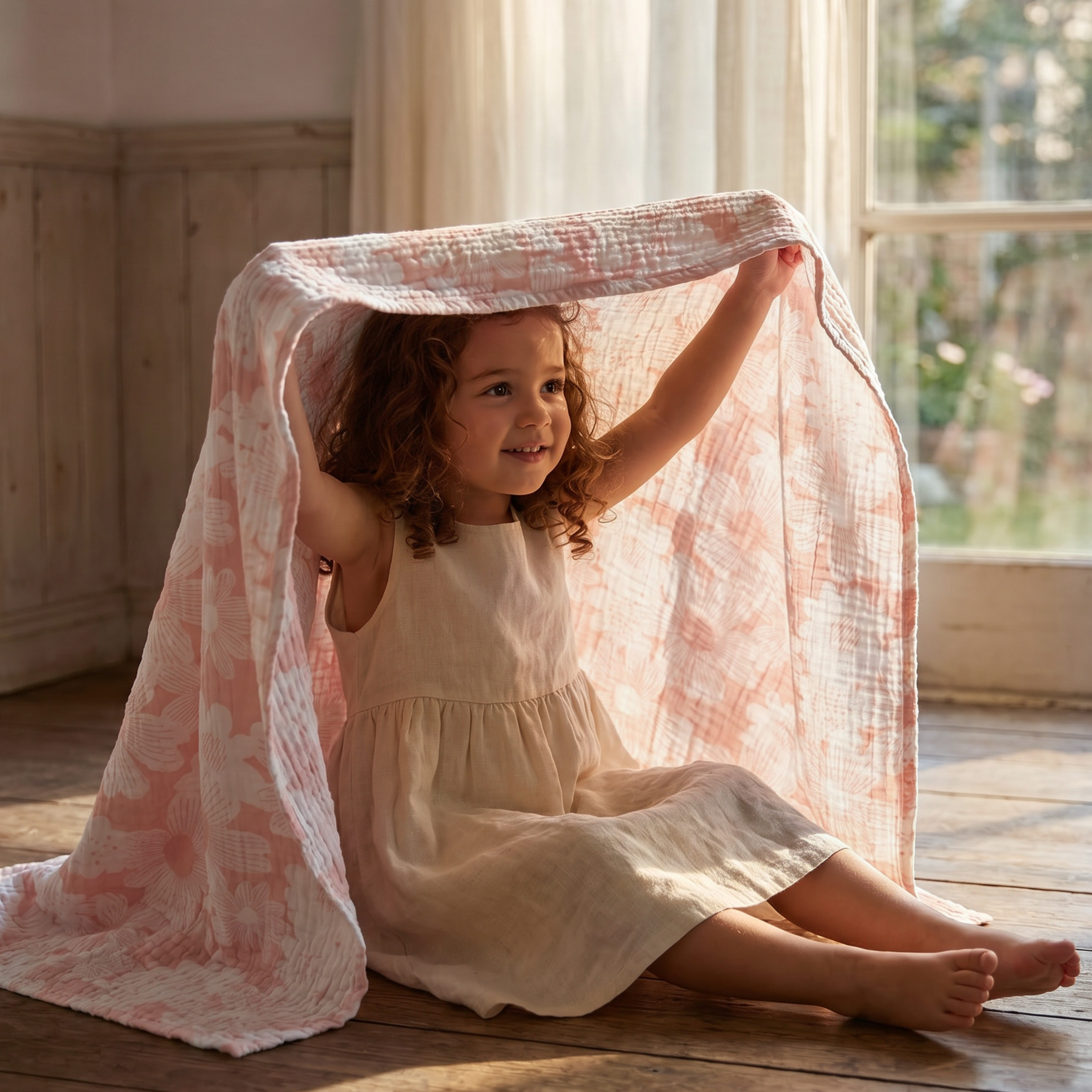 Muslin Swaddle Blankets 3-Pack | 38"x40" | Pink Sweet Sprout