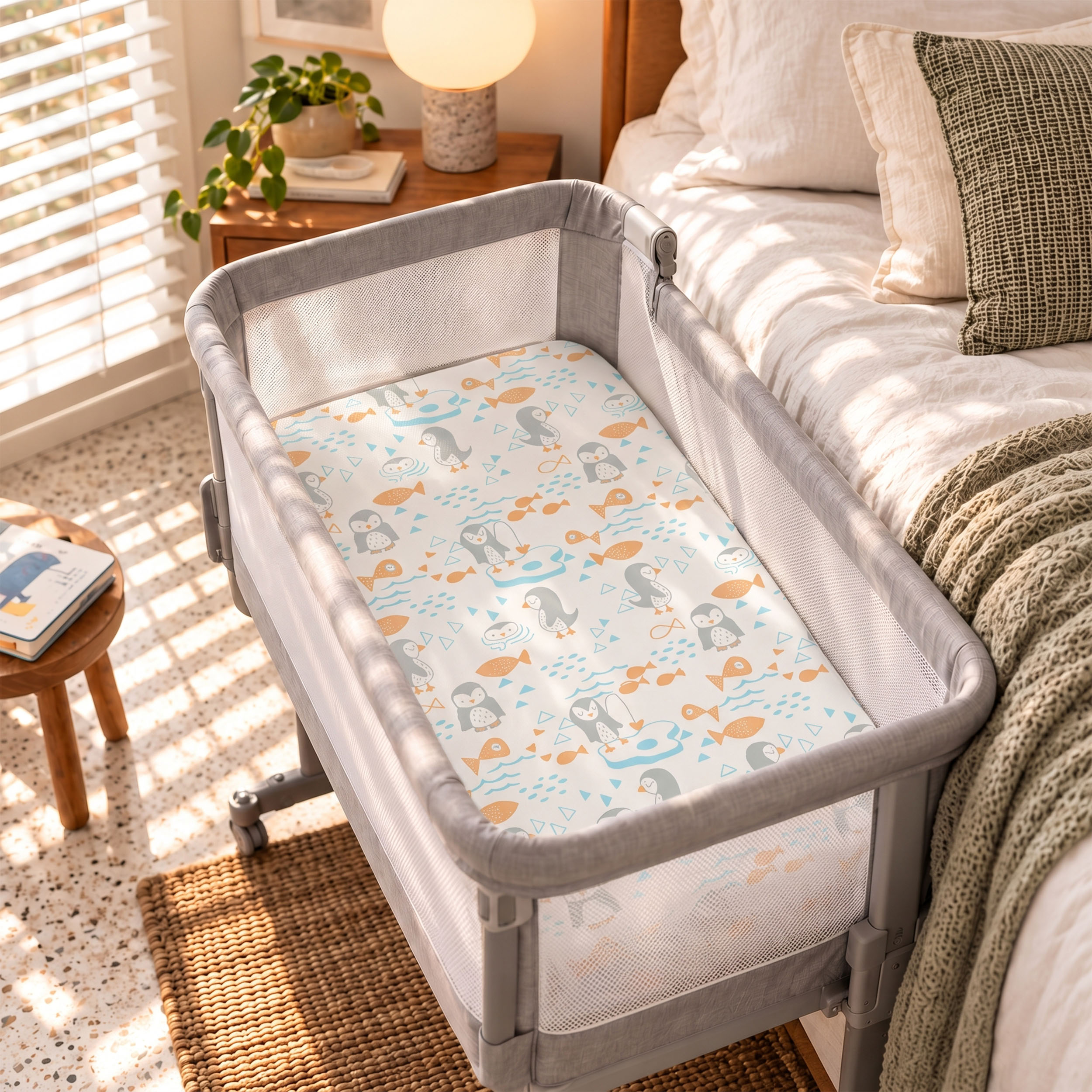 Sage Arctic Friends | Bassinet Sheets 3-Pack | 33*20''