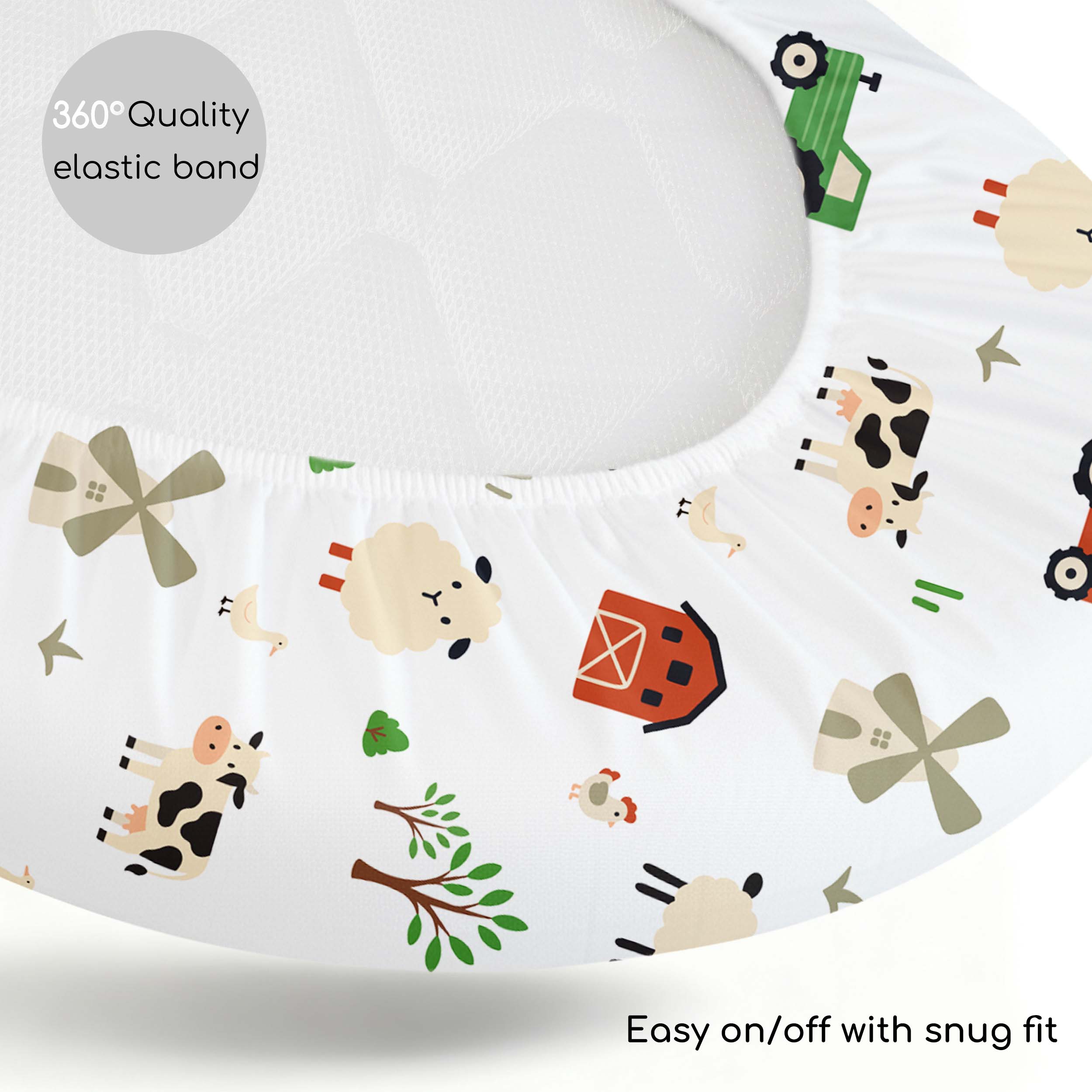 Pastoral Idyll | Bassinet Sheets 3-Pack | 17*33''