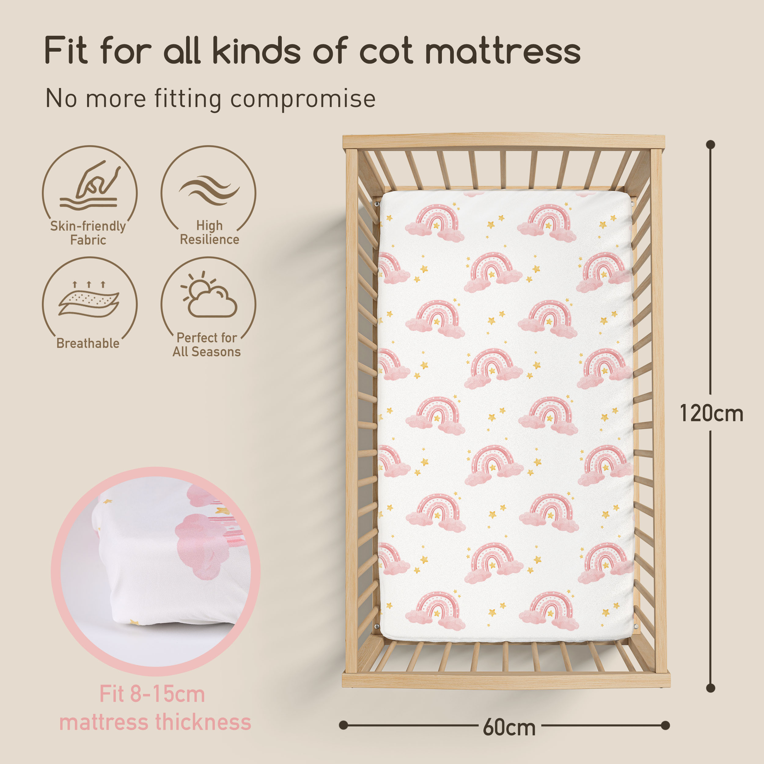 Rainbow Bridge | Fitted Sheets 2-Pack