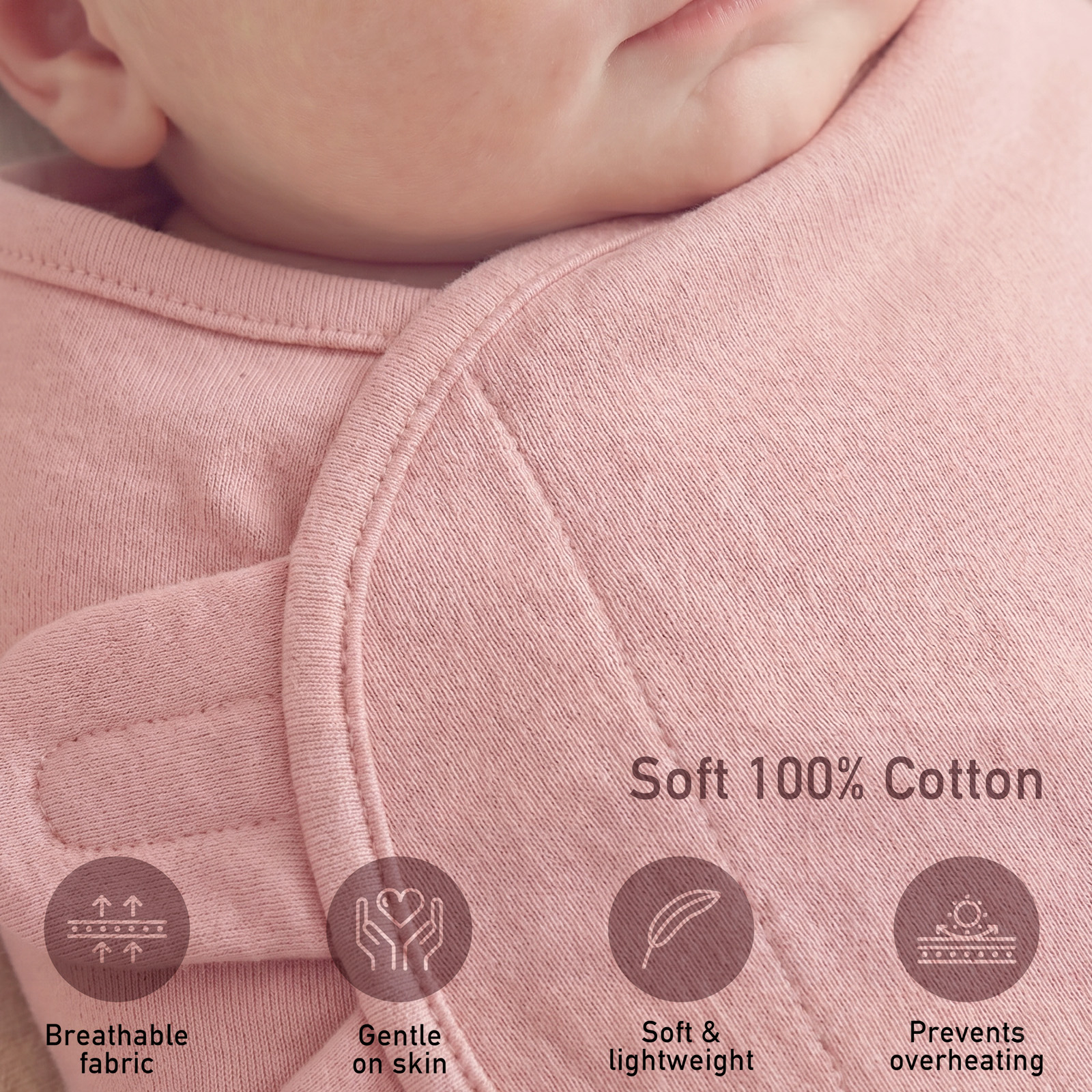 Rosy Dusk Radiance | Zipper Swaddle Wrap 3 Pack | 0-3 Months
