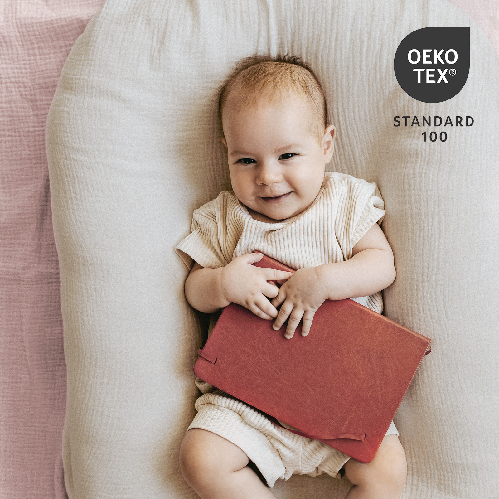 Muslin Swaddle Blankets 2-Pack, 38"x40" - Peach