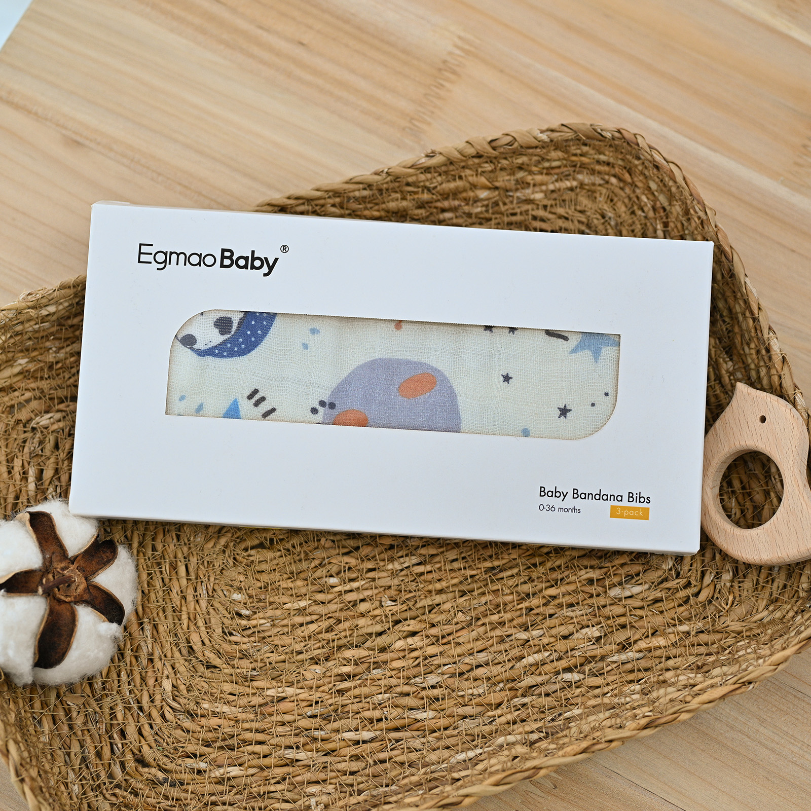 Starry Tales | Organic Cotton Muslin Bandana Bibs 3 Pack