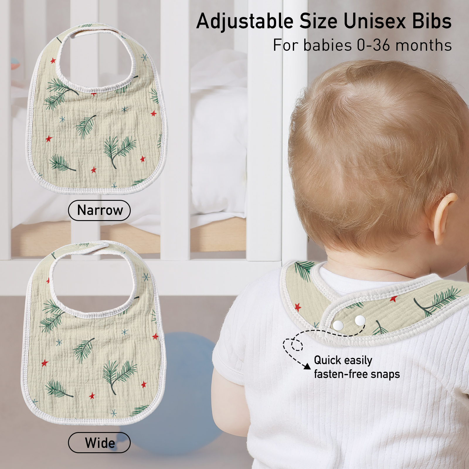 Spring Trip | baby muslin bibs 8 pack | 0-36 months