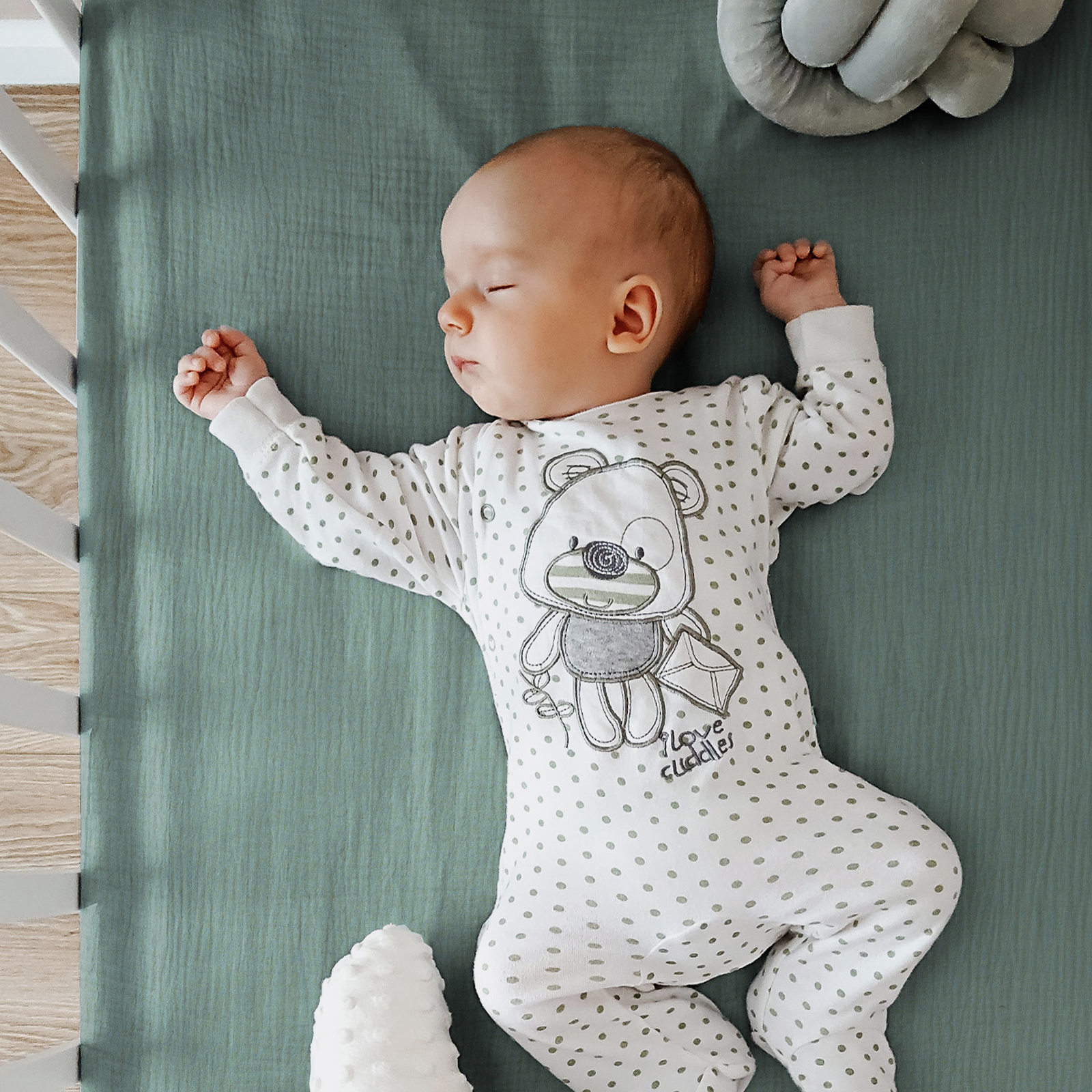 Natural Leaves  | Muslin Bassinet Sheets 2-Pack | 38''*26'' 100% Muslin Cotton