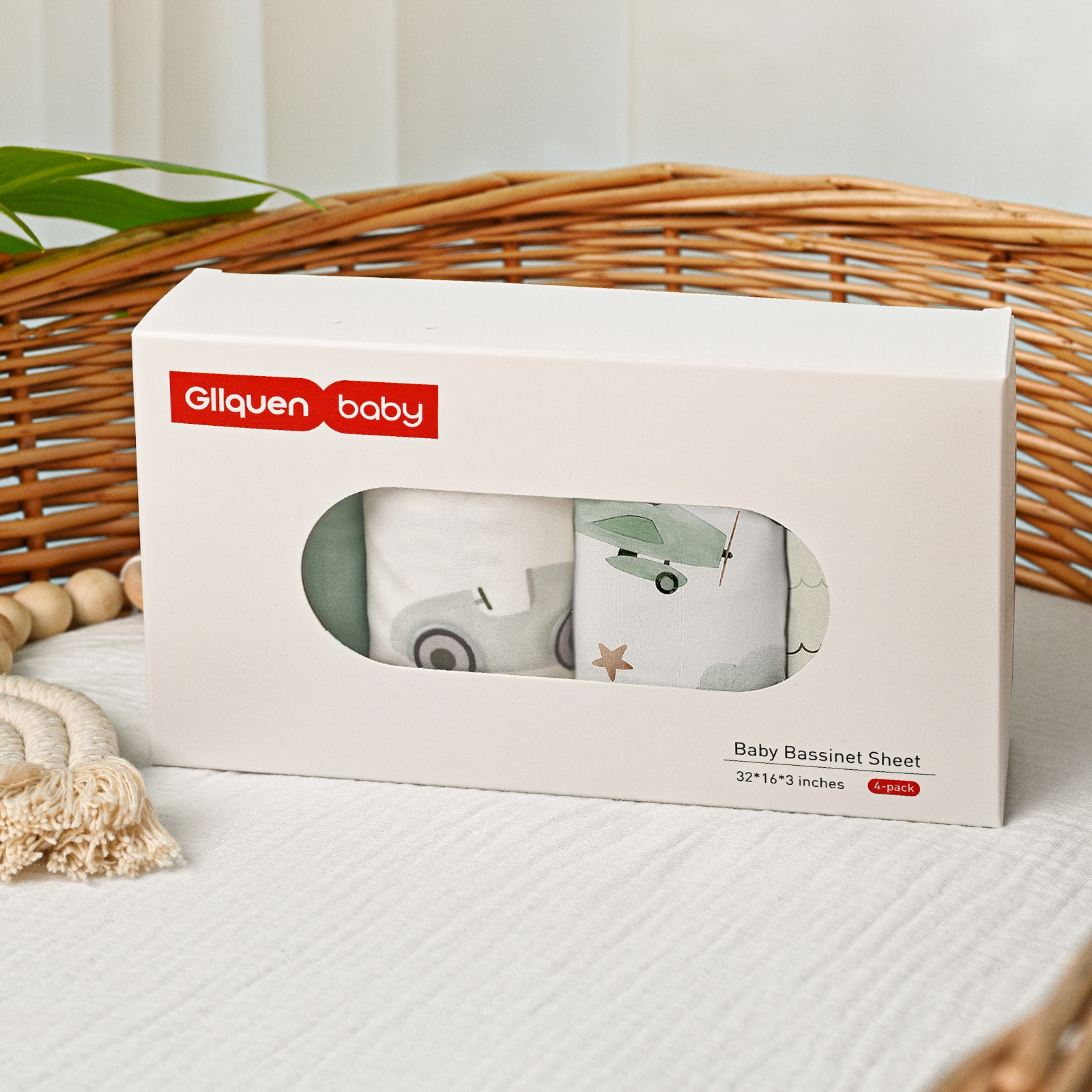 Car | Soft Microfiber Fitted Change Pad Cover & Bassinet Sheets 4 Pack | 16''*32''