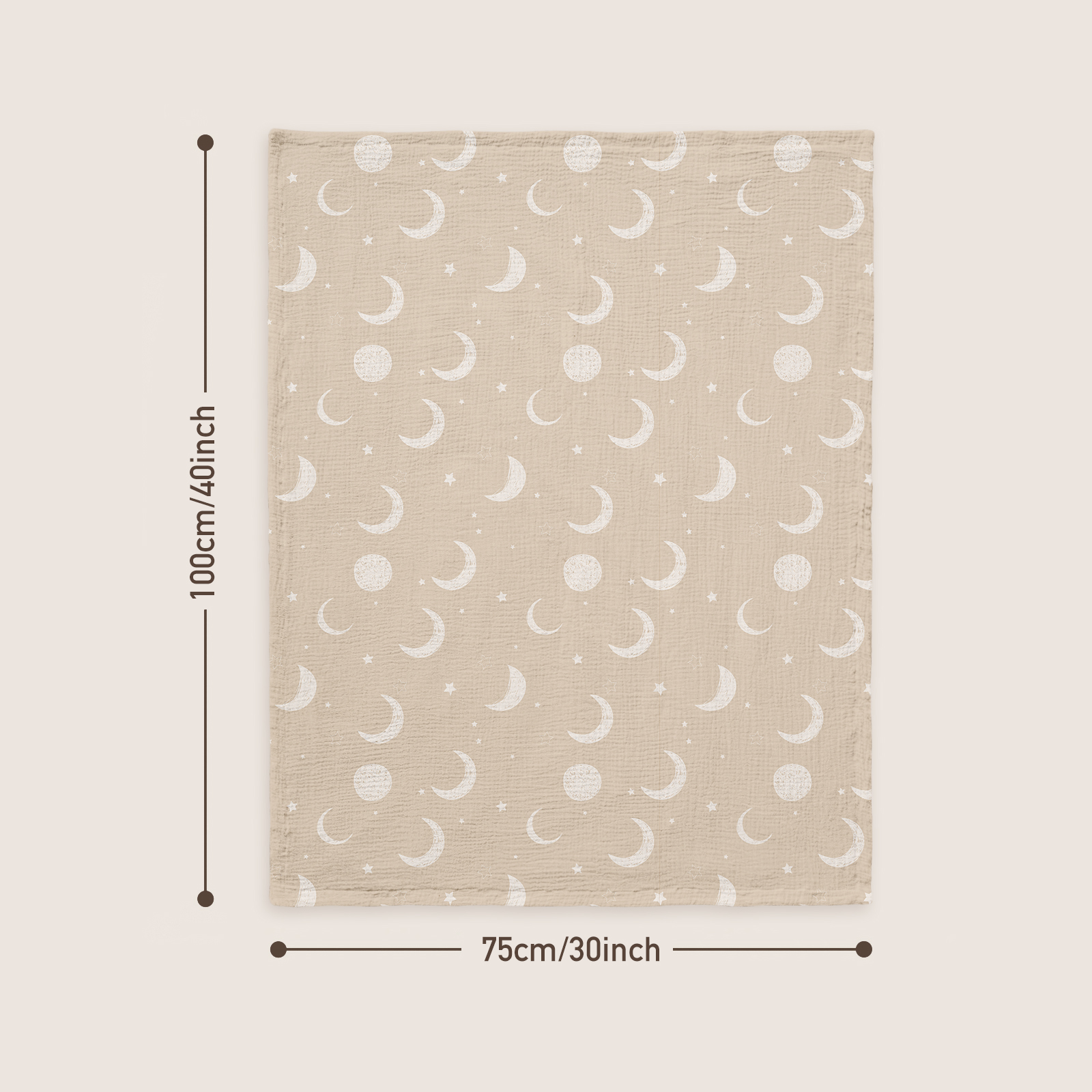 Starry | Muslin and Fleece Plush Dot Blanket | 30''*40''