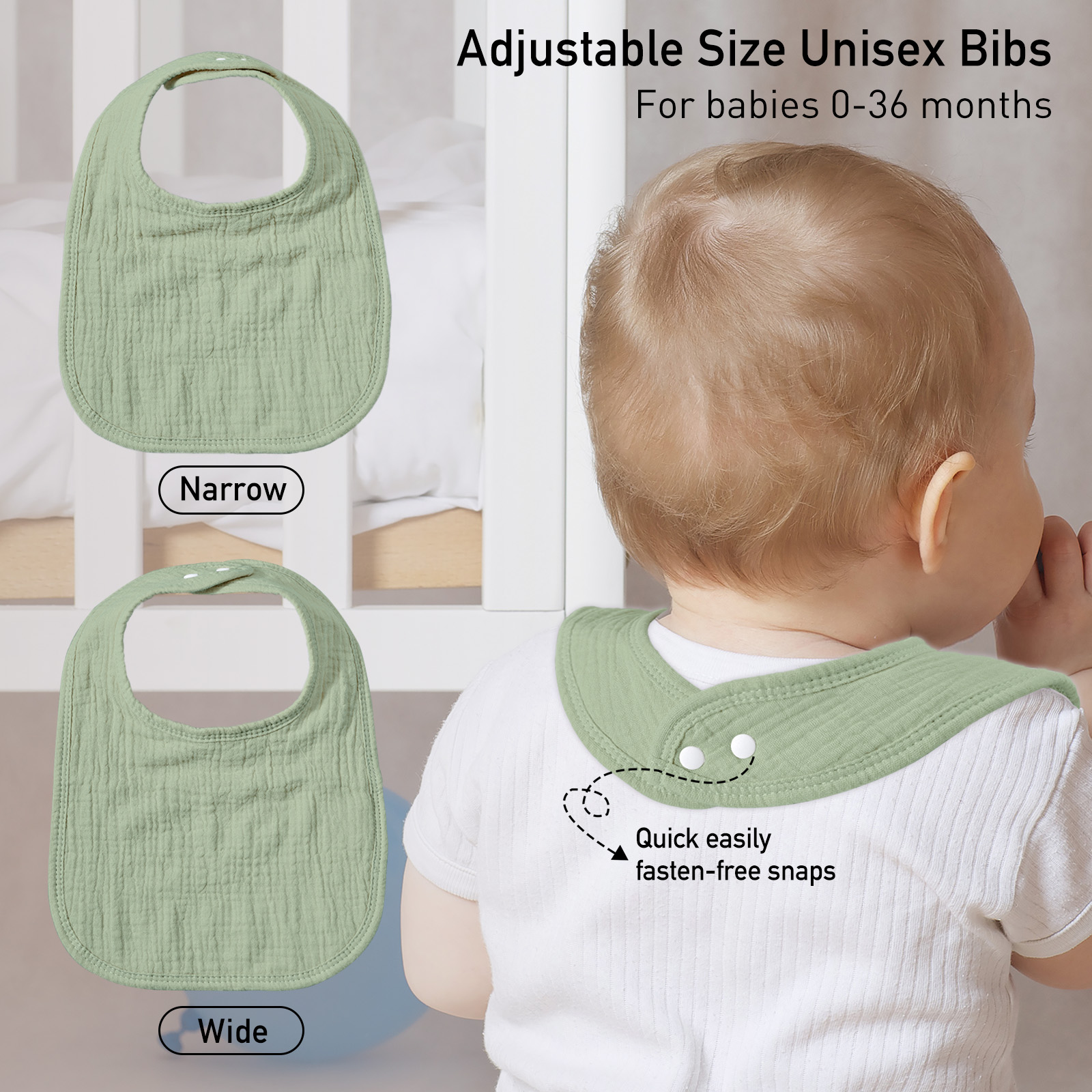 Cross-country Adventure | baby muslin bibs 6 pack | 0-36 months