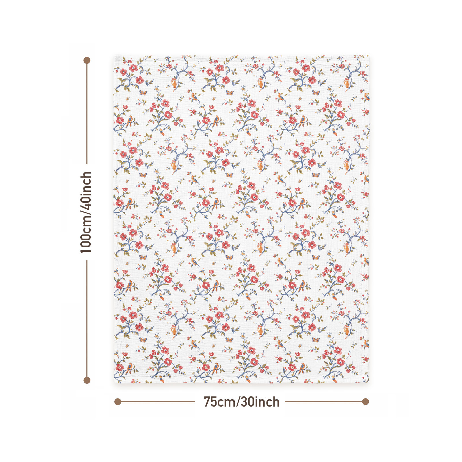 Mémé's Vintage Tablecloth | Muslin and Fleece Plush Dot Blanket | 30''*40''