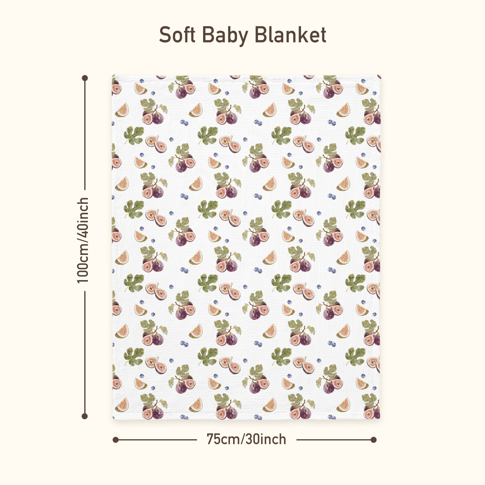 Heart of the Fig | Muslin and Fleece Plush Dot Blanket | 30''*40''