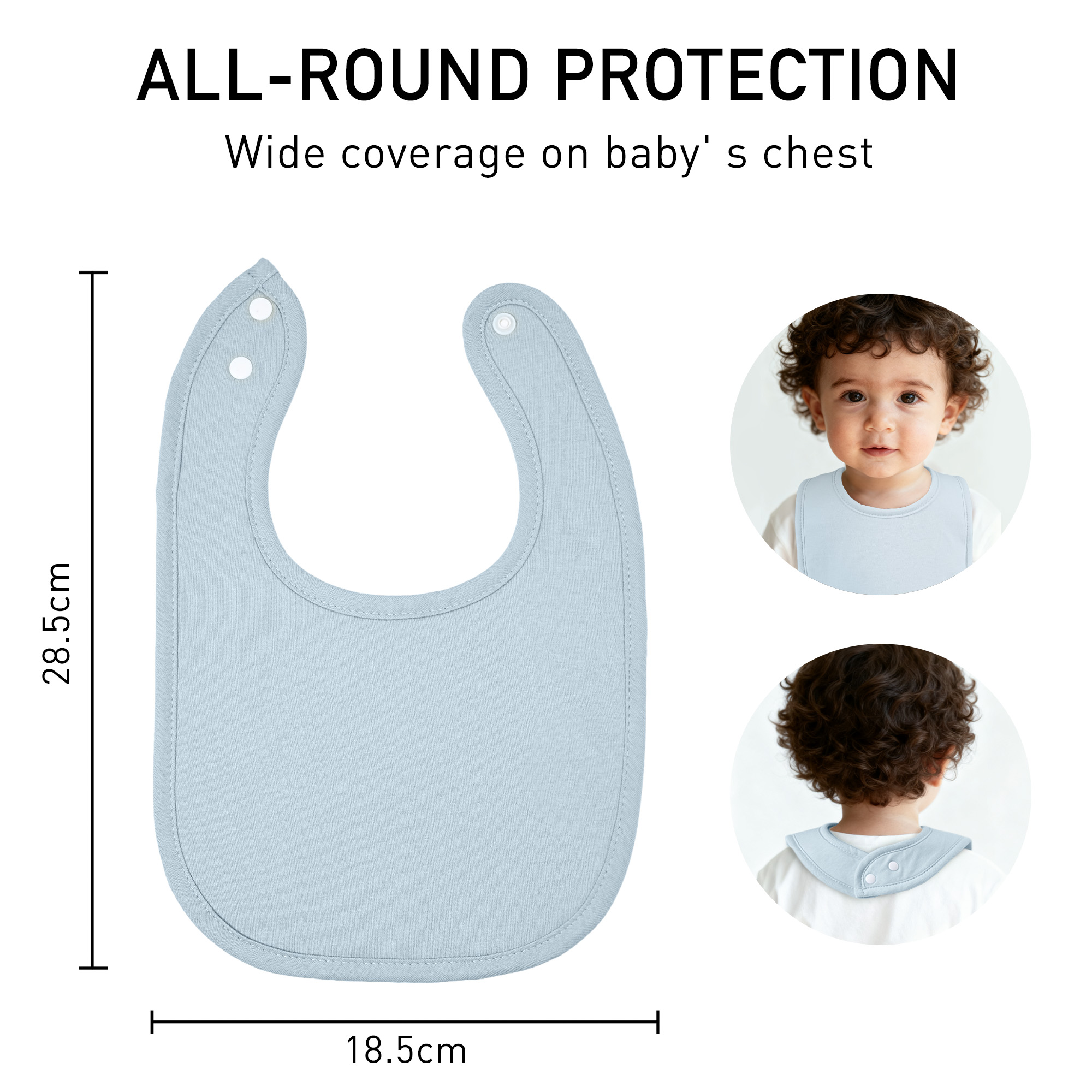 Vivid Solids | Organic Cotton Bandana Bibs 10 Pack | 0-36 Months