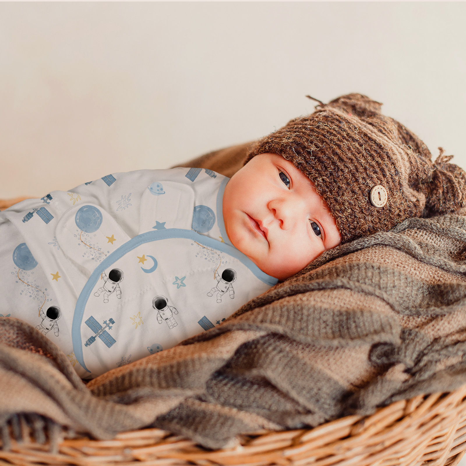 Astronaut | Gllquen baby Swaddle 0-3 Months 3 Pack