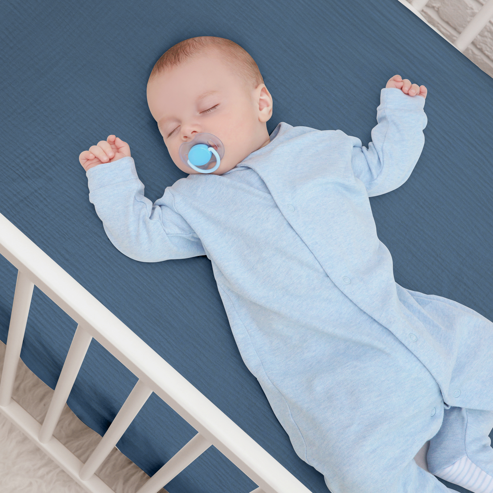 Azure | Muslin Bassinet Sheets 2-Pack | 38''*26'' 100% Muslin Cotton