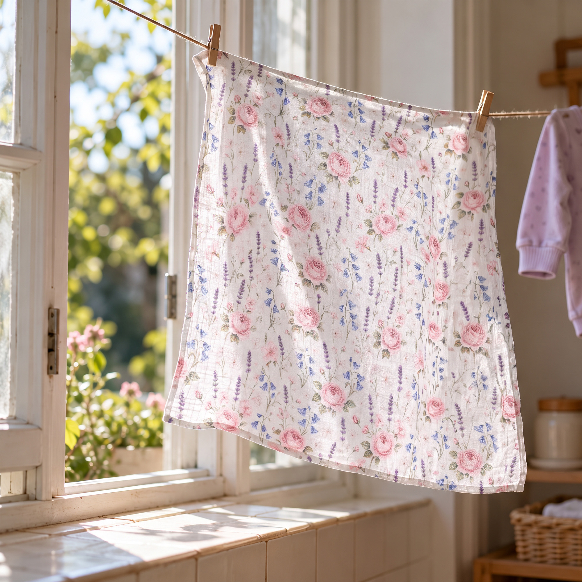 Muslin Swaddle Blankets 6-Pack | 27x27" | Blush Rose Manor