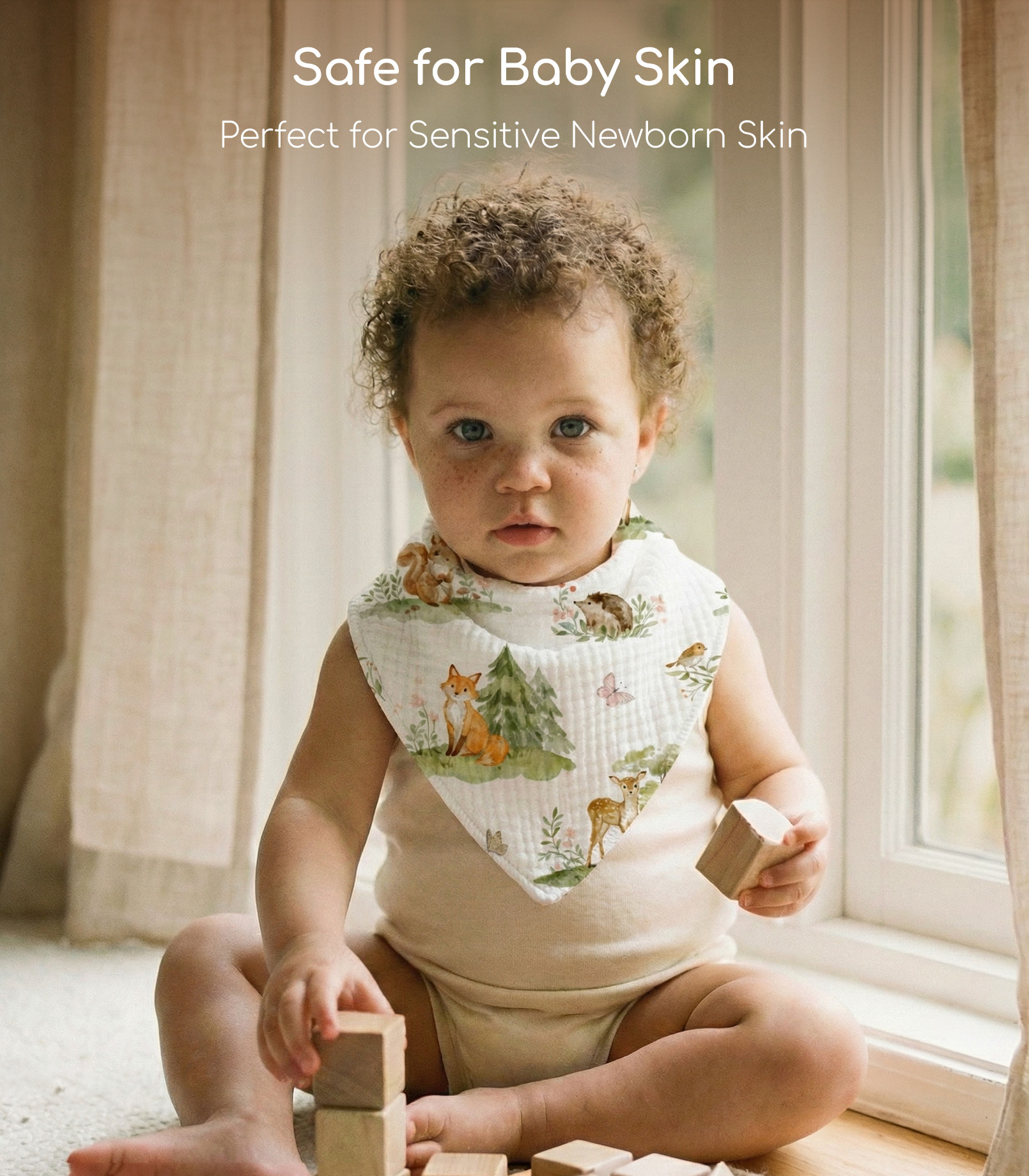 Sylvans | Soft & Absorbent Muslin Bandana Bibs 8 Pack