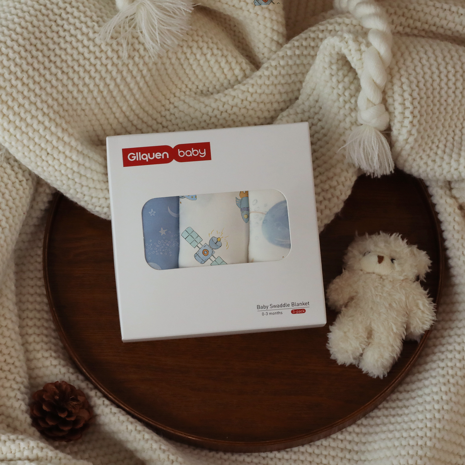 Astronaut | Gllquen baby Swaddle 0-3 Months 3 Pack