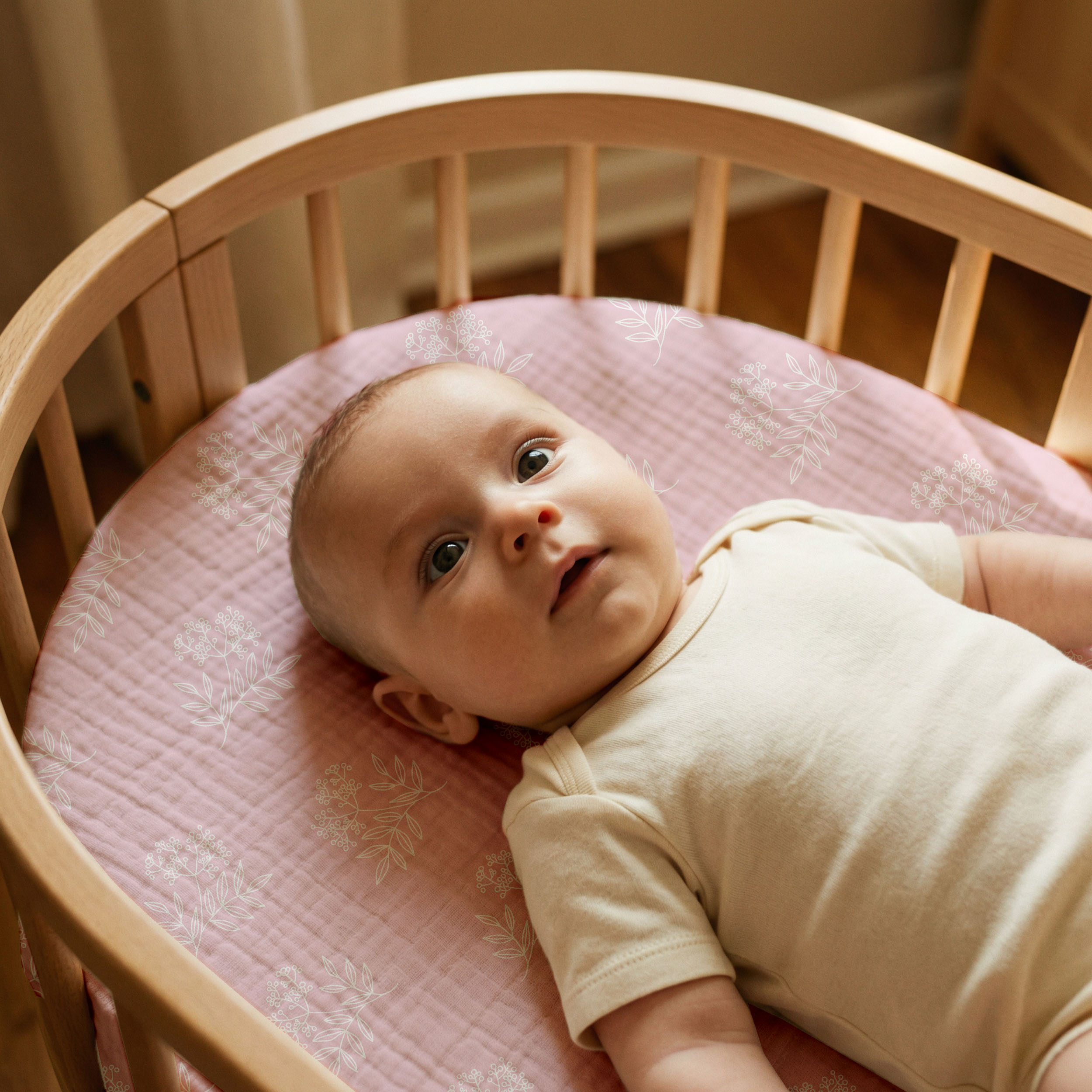 Rosebud | Muslin Bassinet Sheet 3-Pack | 33''*20''