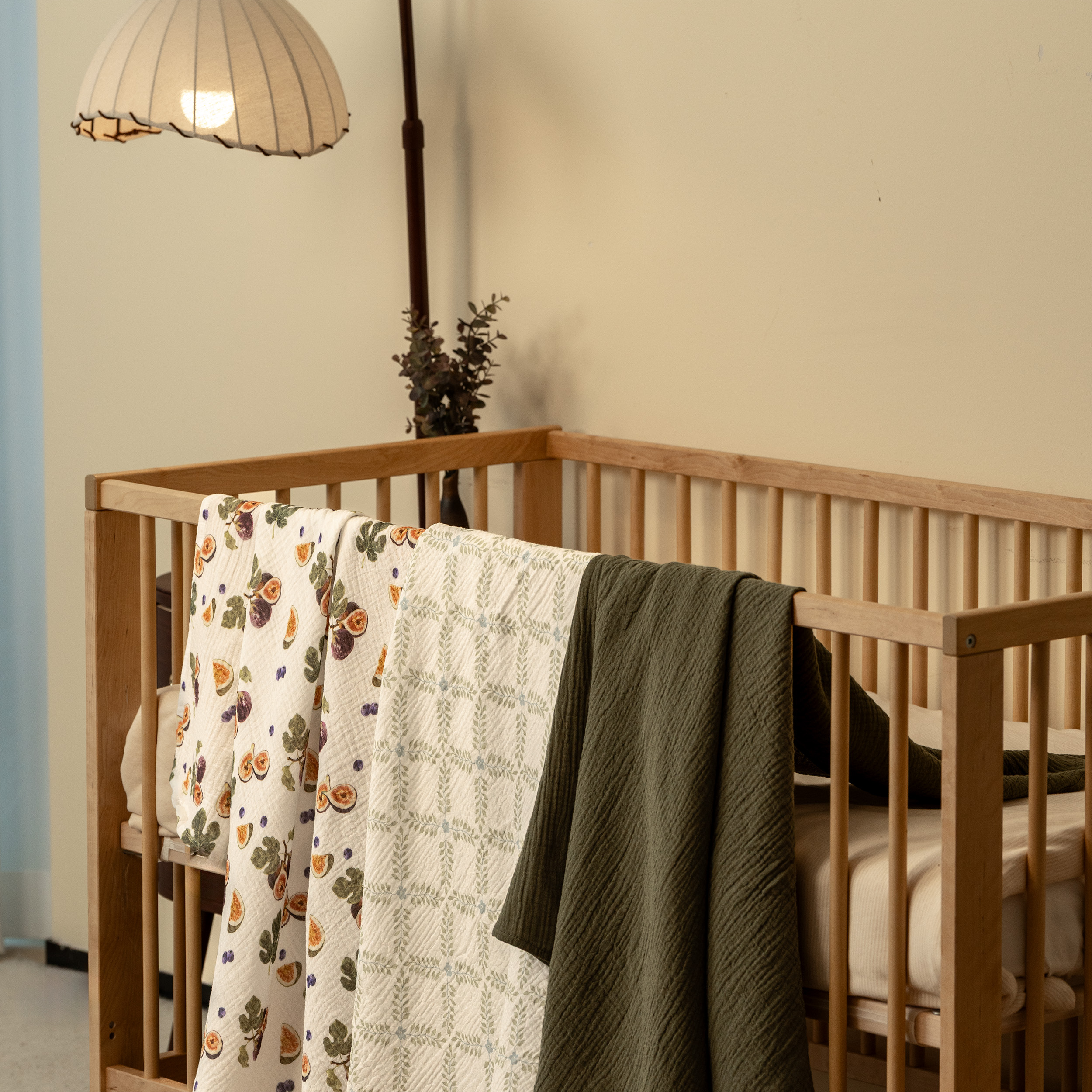 Muslin Swaddle Blankets 3-Pack | 38"x40" | Pick Fruits