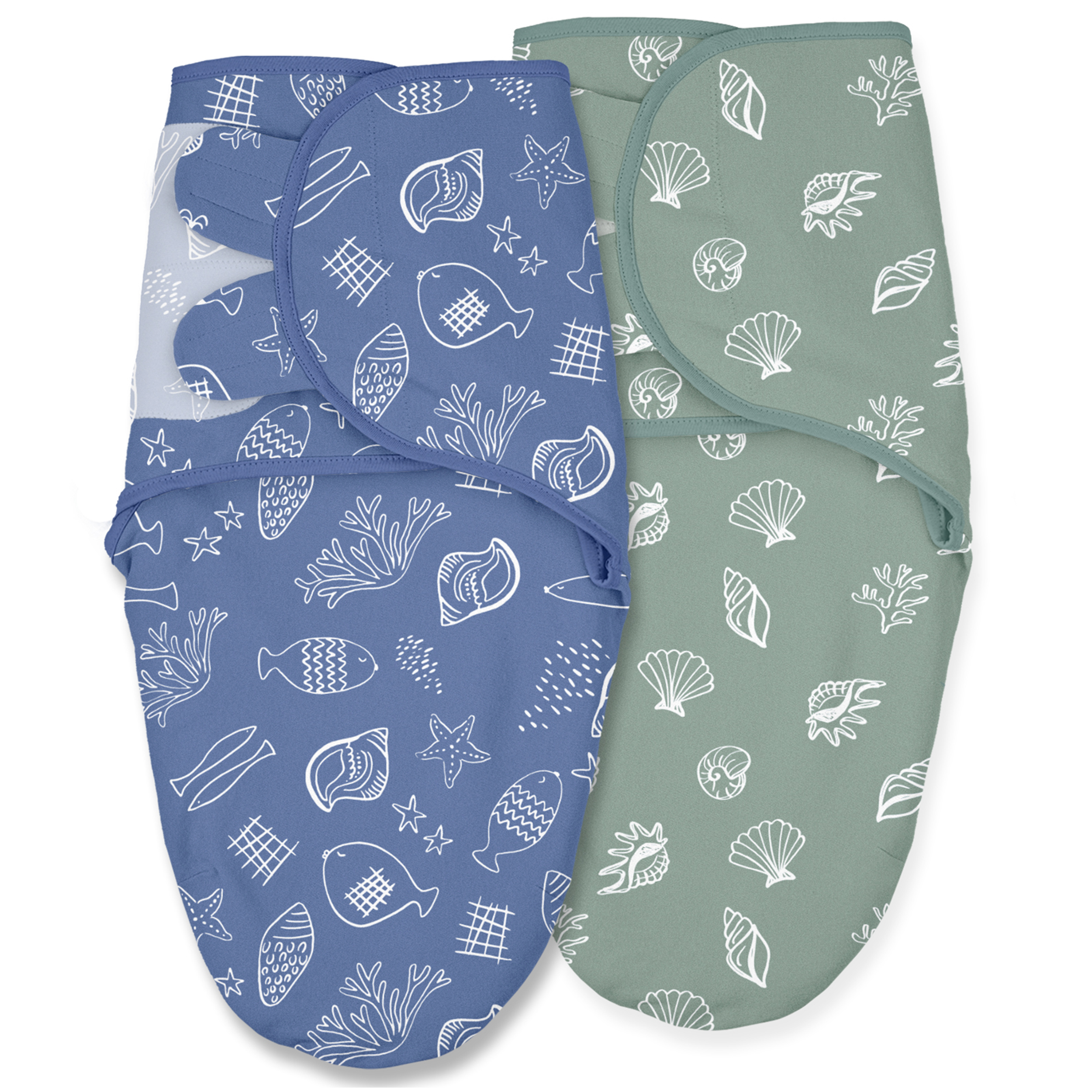 Sage Star Shore | Baby Swaddle 2-Pack | 0-3 Months