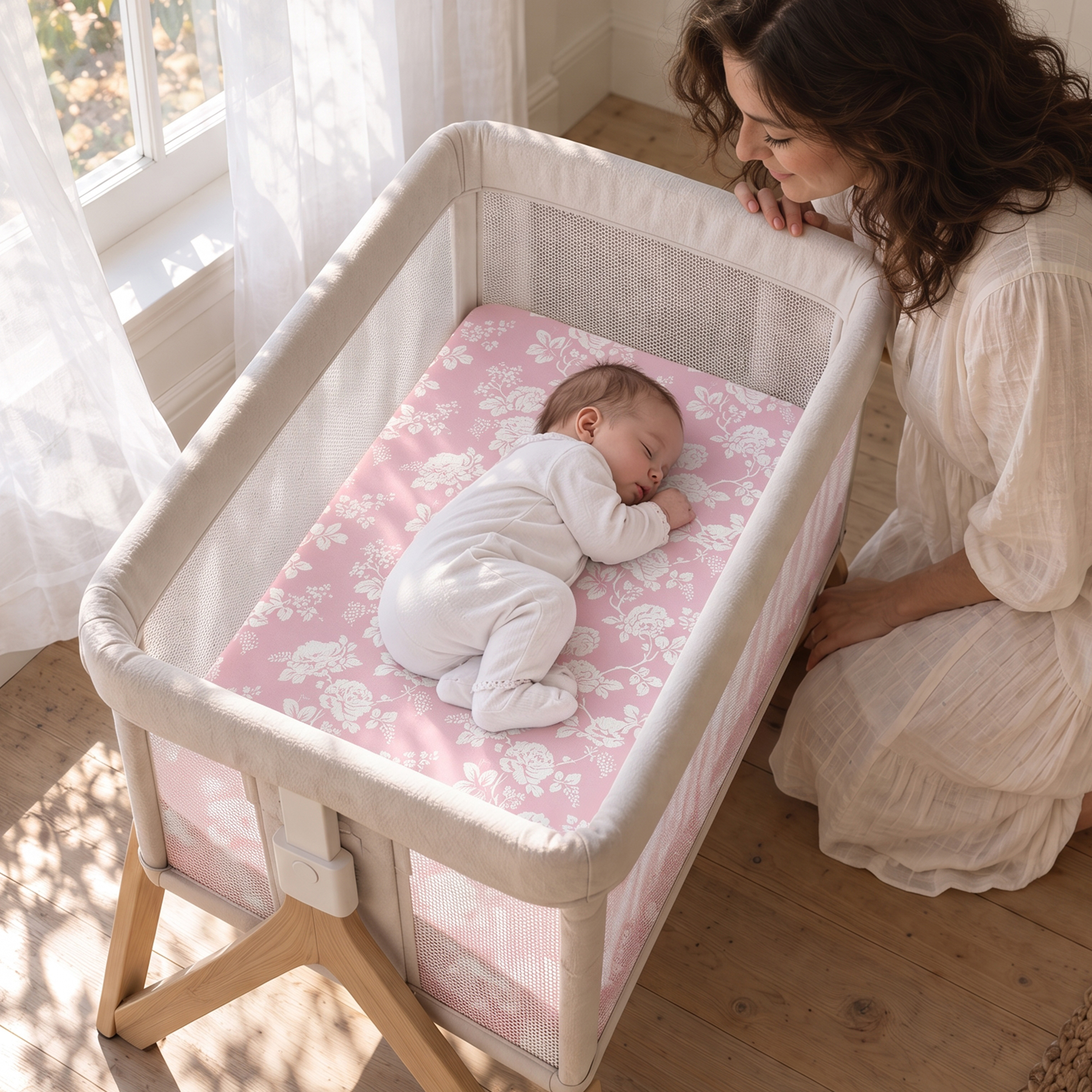 Blush Bow Bloom | Bassinet Sheets 3-Pack | 33*20''