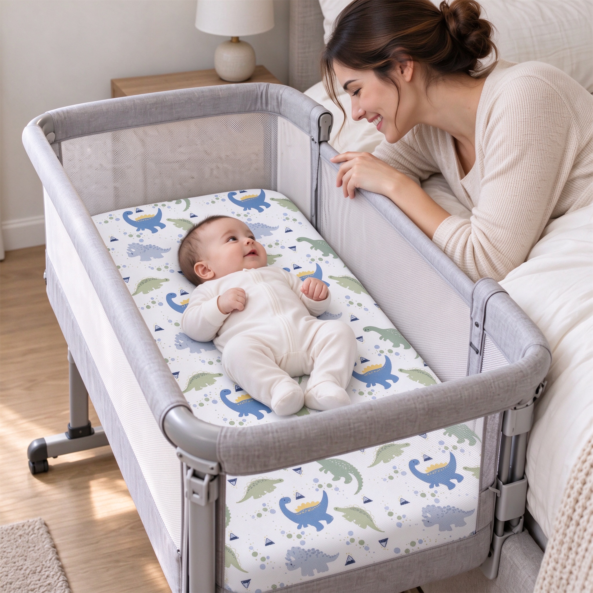 Blue Dino Explorer | Bassinet Sheets 3-Pack | 33*20''