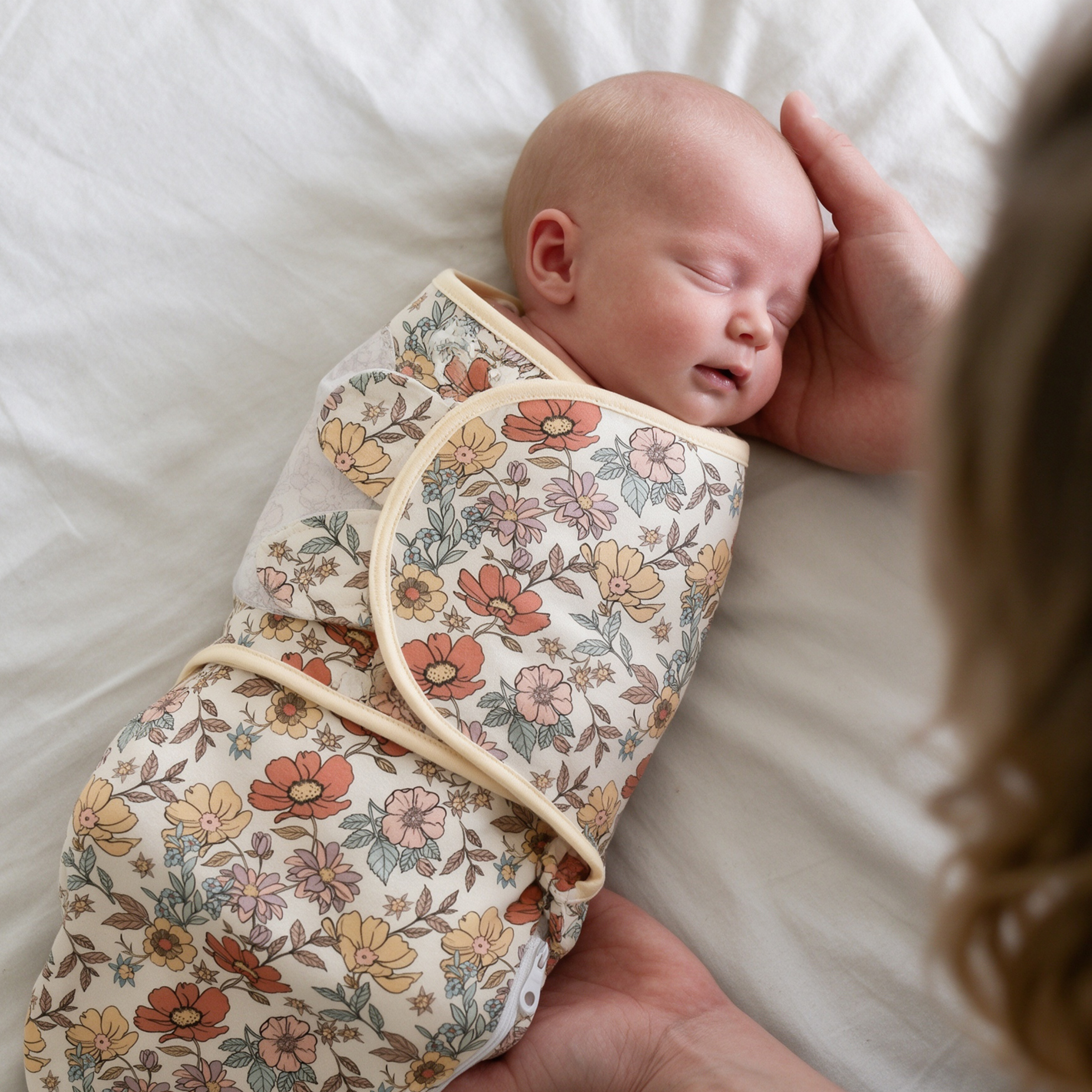 Vintage Flowers | Zipper Swaddle Wrap 2 Pack | 0-3 Months