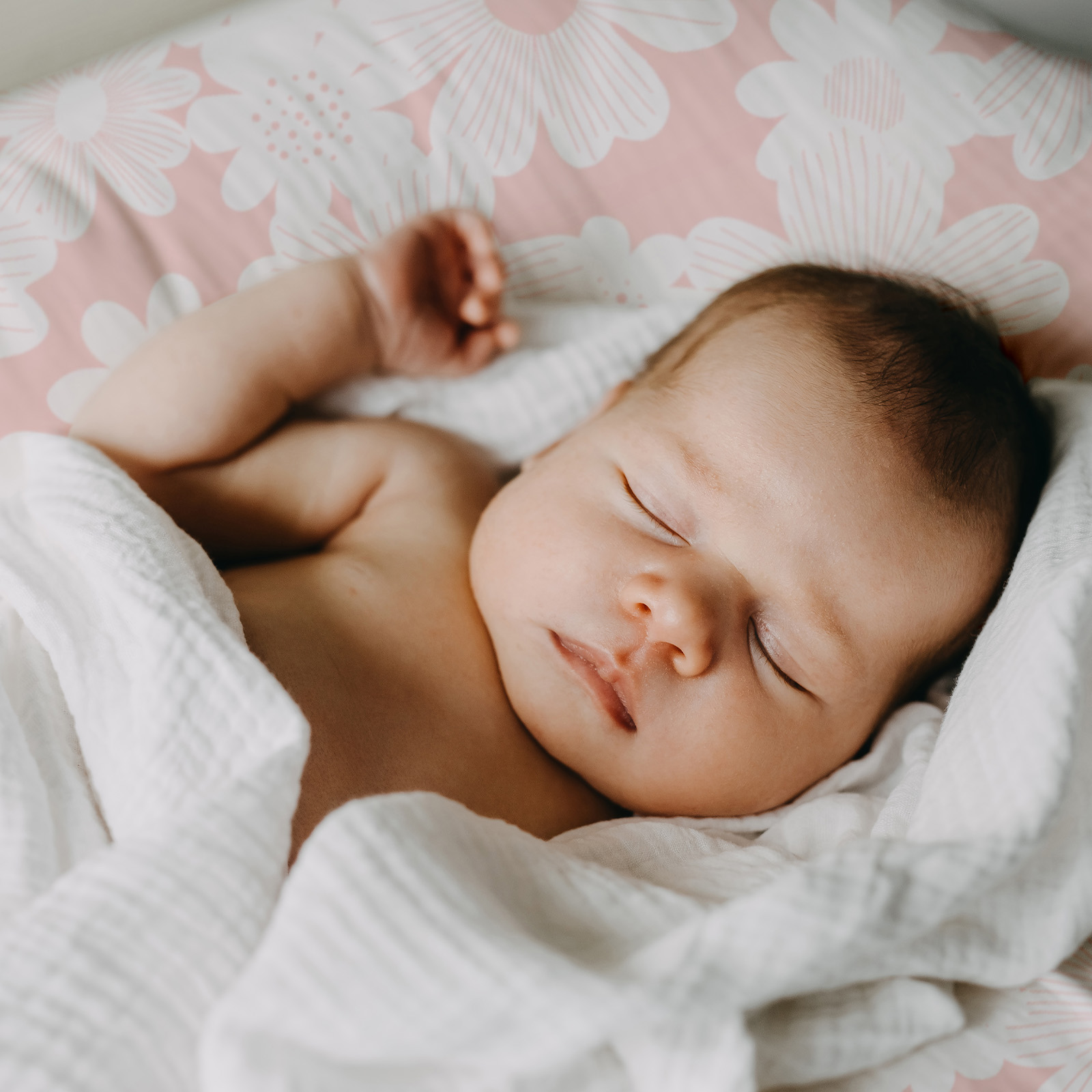 Rosebud  | Muslin Bassinet Sheets 3-Pack | 33''*17''