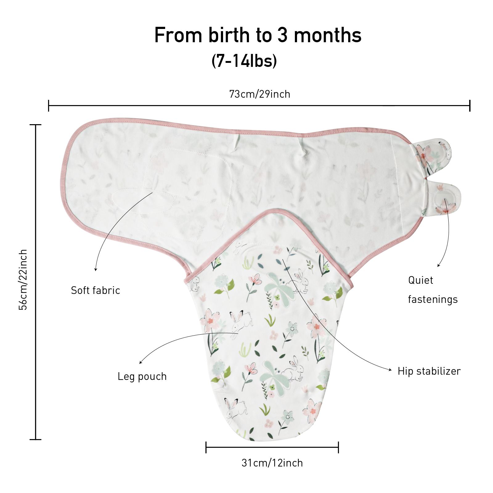 Find Spring | LyricHom baby Swaddle 0-3 Months 3 Pack