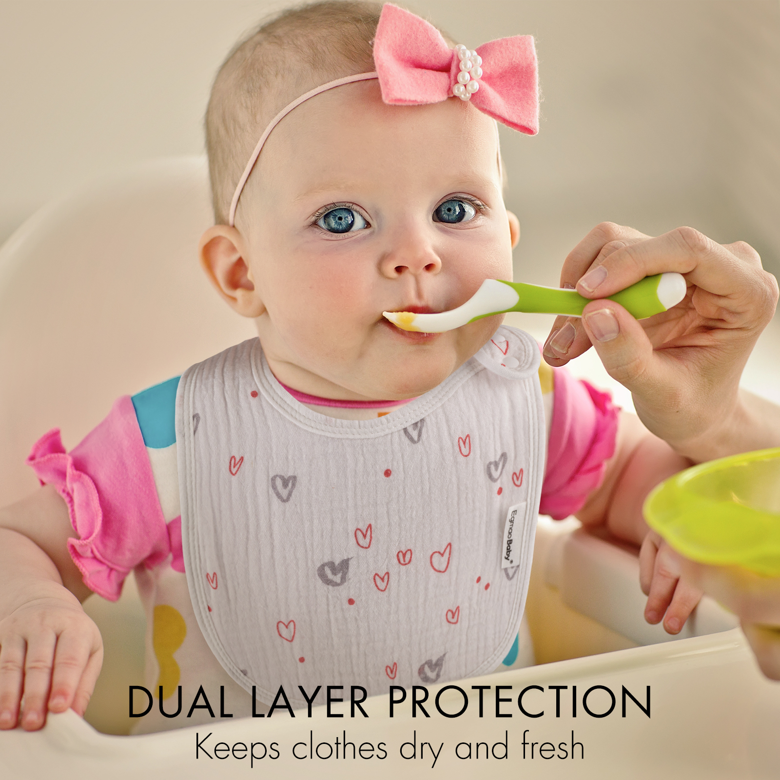 Love | baby muslin bibs 5 pack | 0-36 months