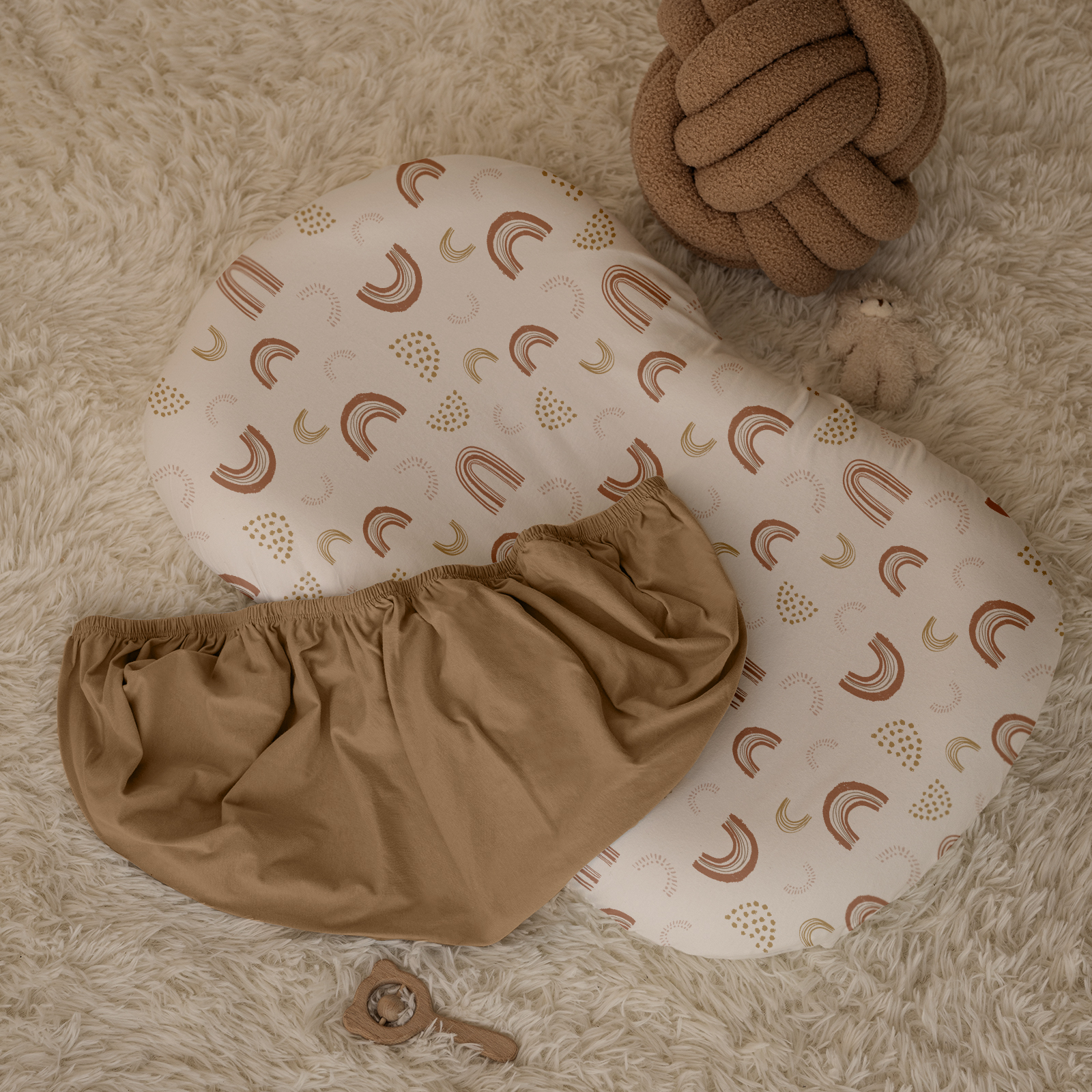 Line Rainbow | Baby Bassinet Sheet 2-Pack | 33''*17''