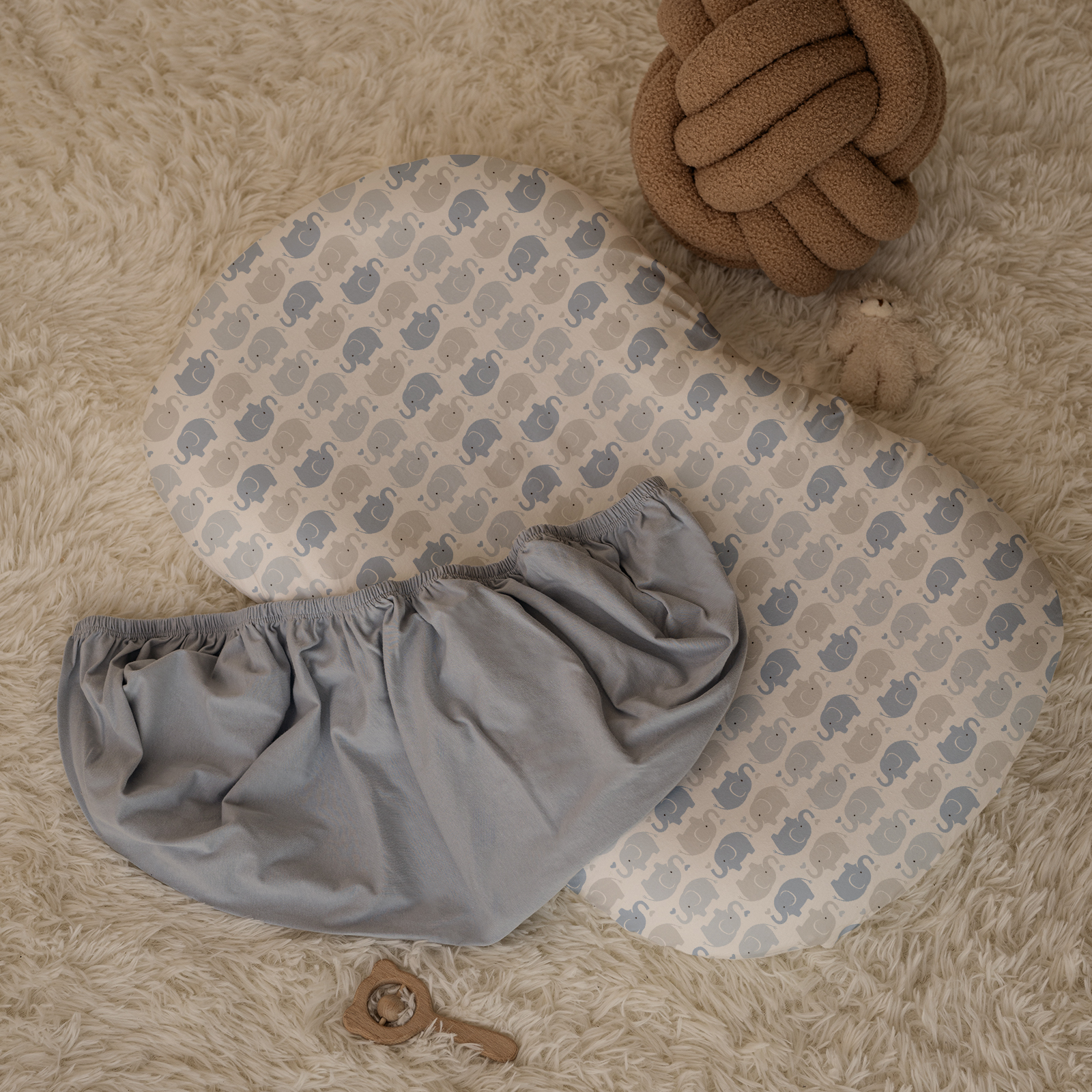 Elephant Land | Baby Bassinet Sheet 2-Pack | 33''*17''