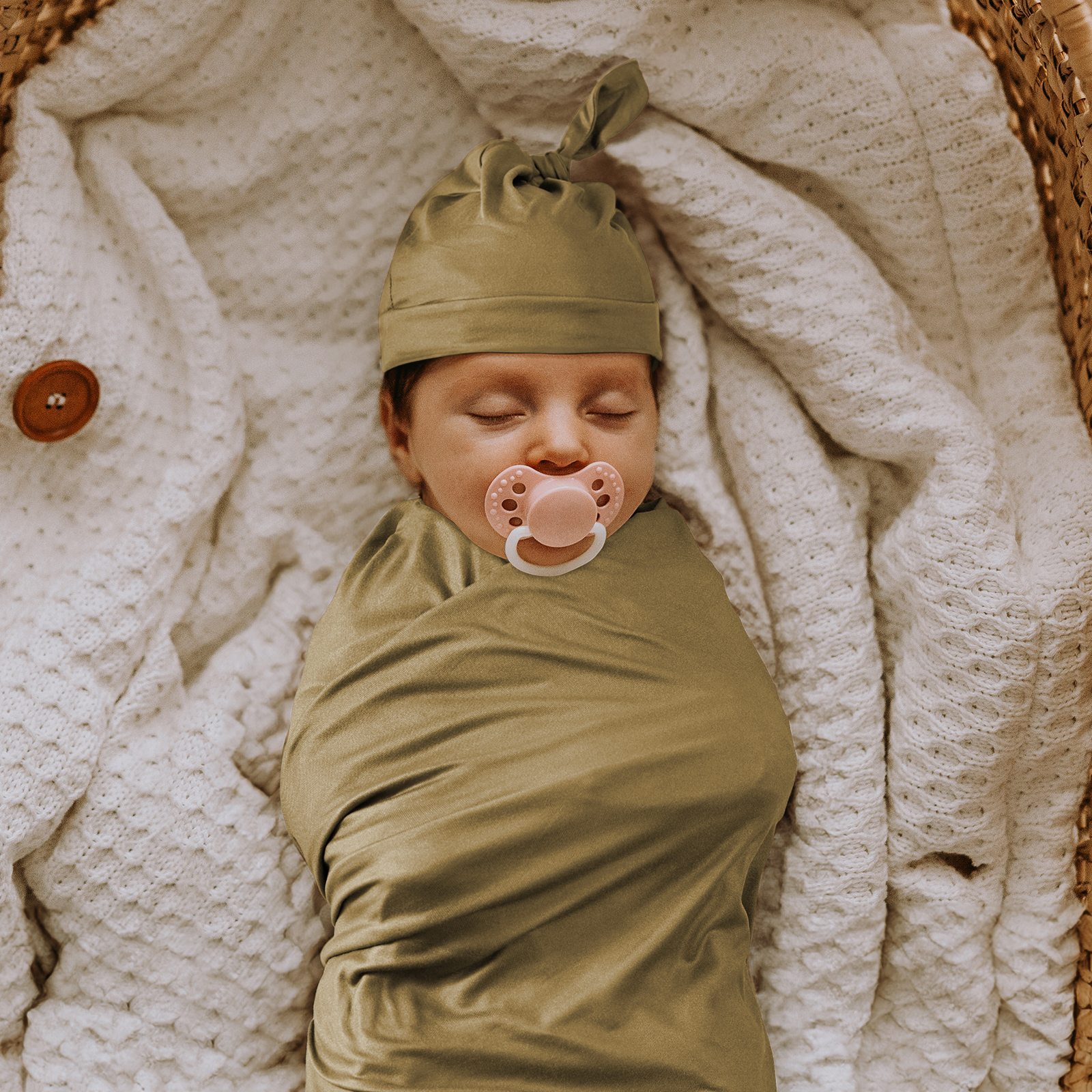 Ginger | Baby Swaddle and Hat Set | 33.5*43inch