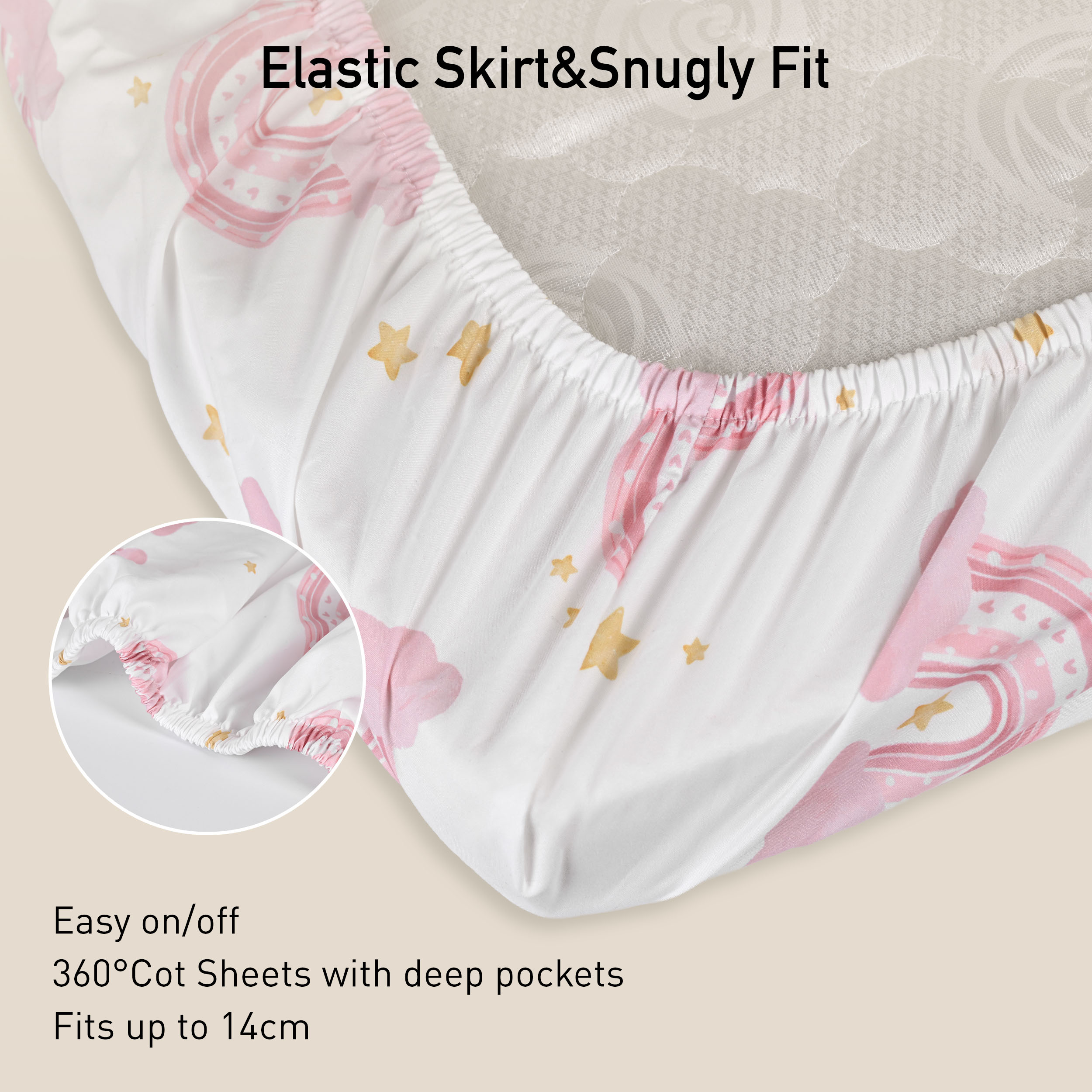 Rainbow Bridge | Fitted Sheets 2-Pack