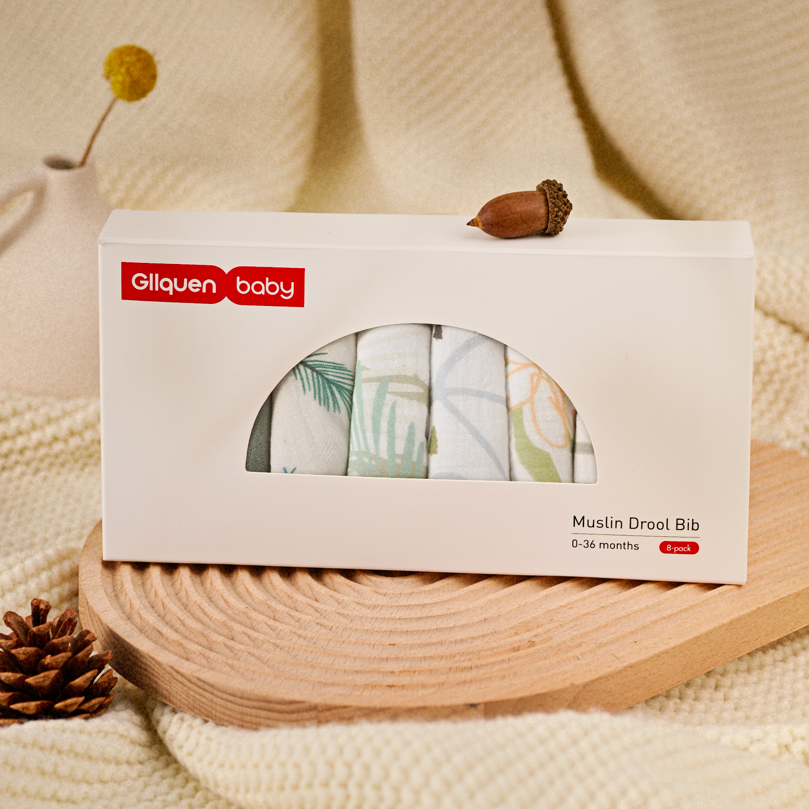 Spring Trip | baby muslin bibs 8 pack | 0-36 months