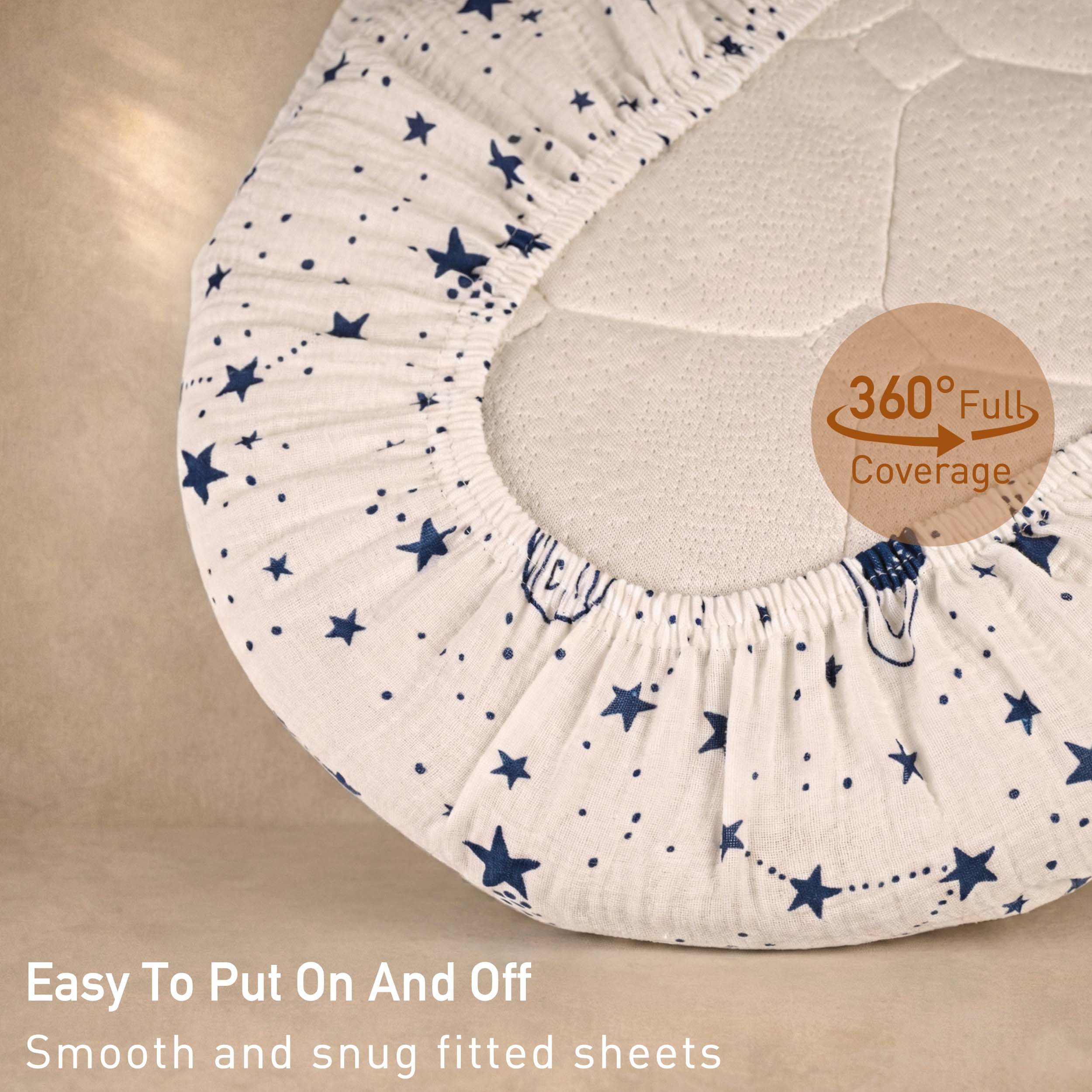 Planet | Muslin Bassinet Sheet 3-Pack | 33''*20''